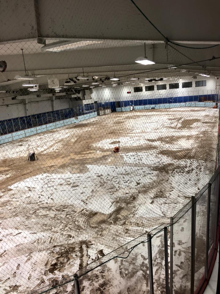 Rink A at Sugar Land Ice undergoing muchneeded yearly maintenance r