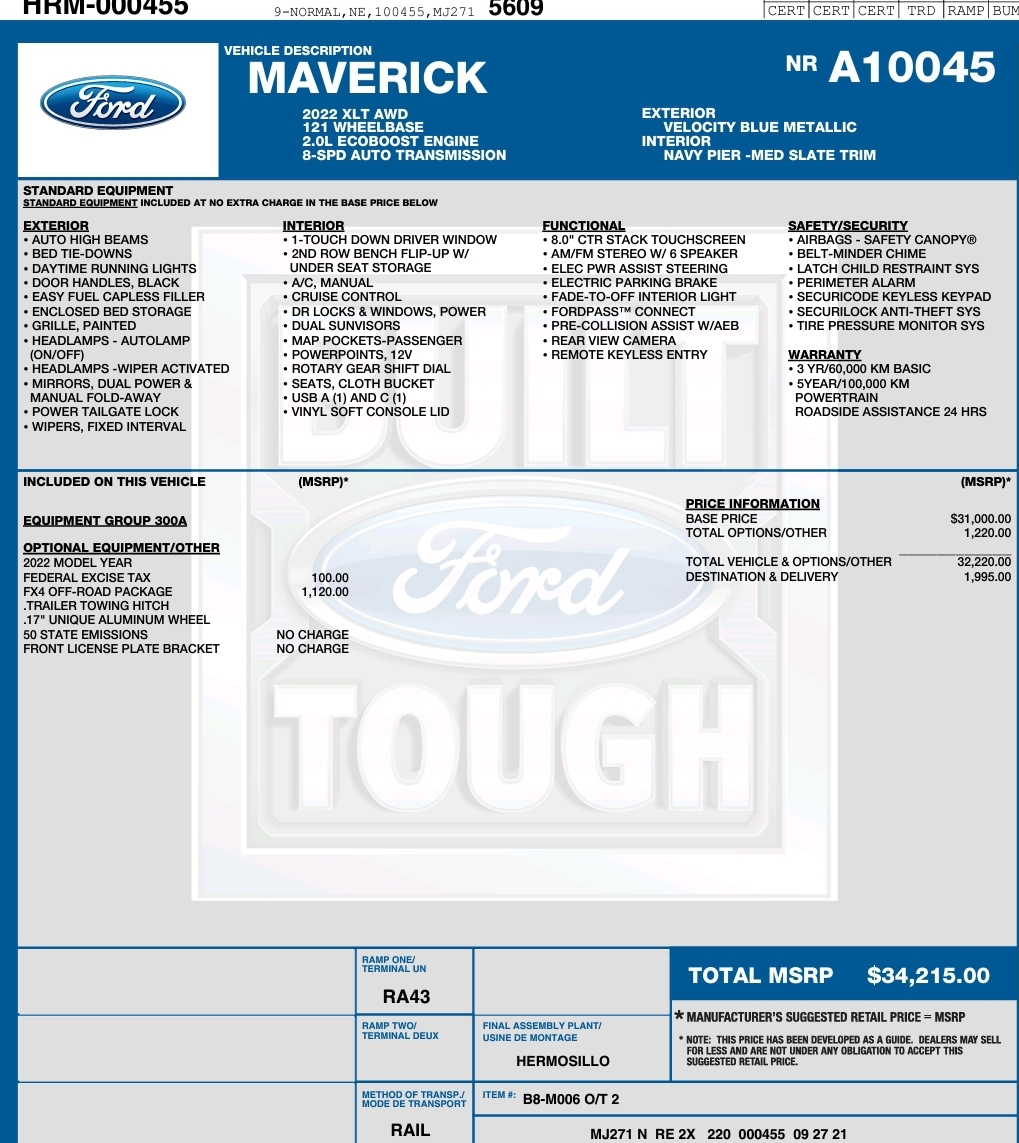Finally found fx4. What you think ? : r/FordMaverickTruck