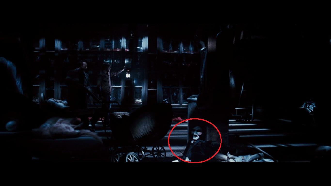 In Dead Silence you can see a Jigsaw doll on the ground from the SAW series. r/MovieDetails