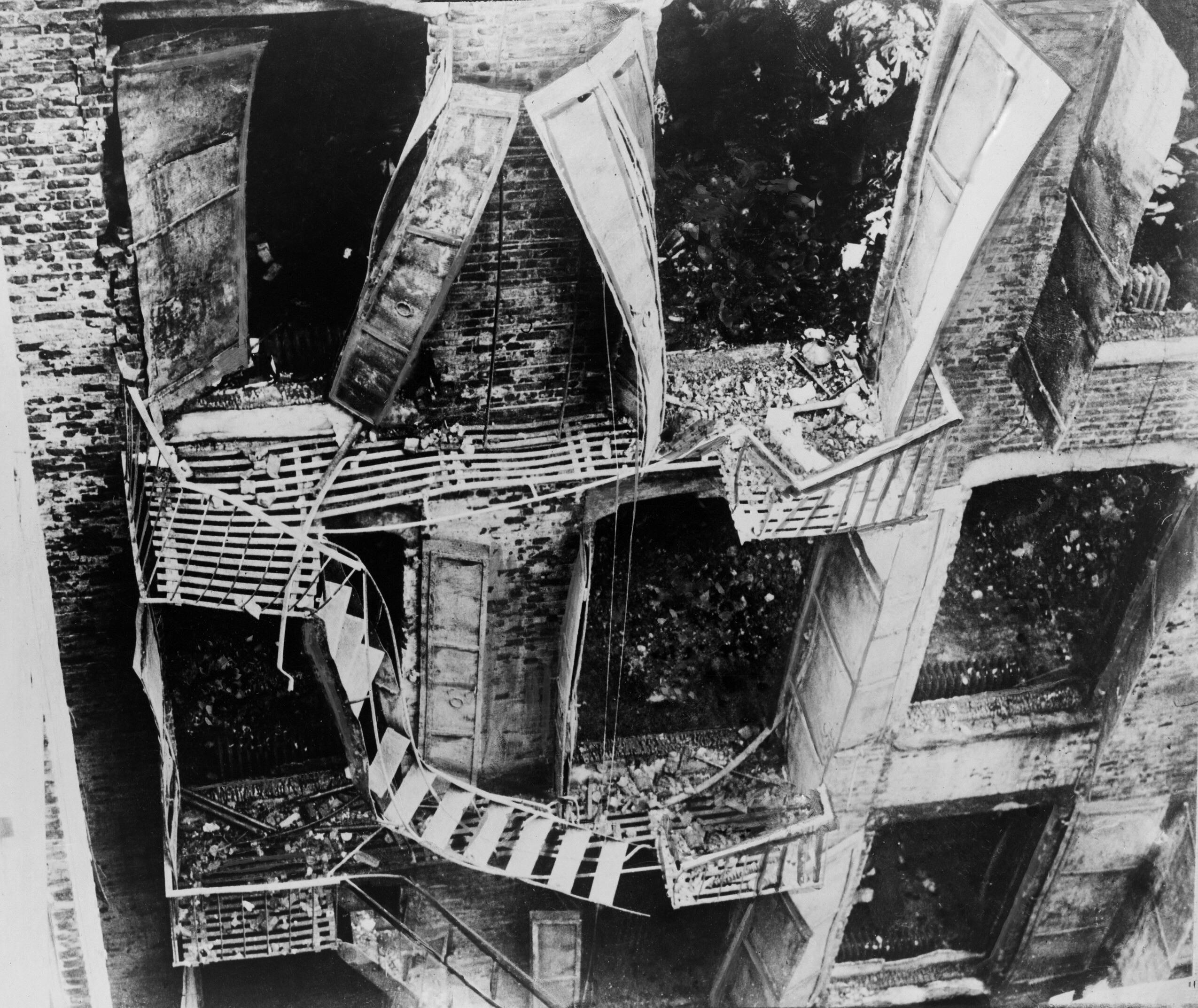The Asch Building's single fire escape collapsed under the weight of