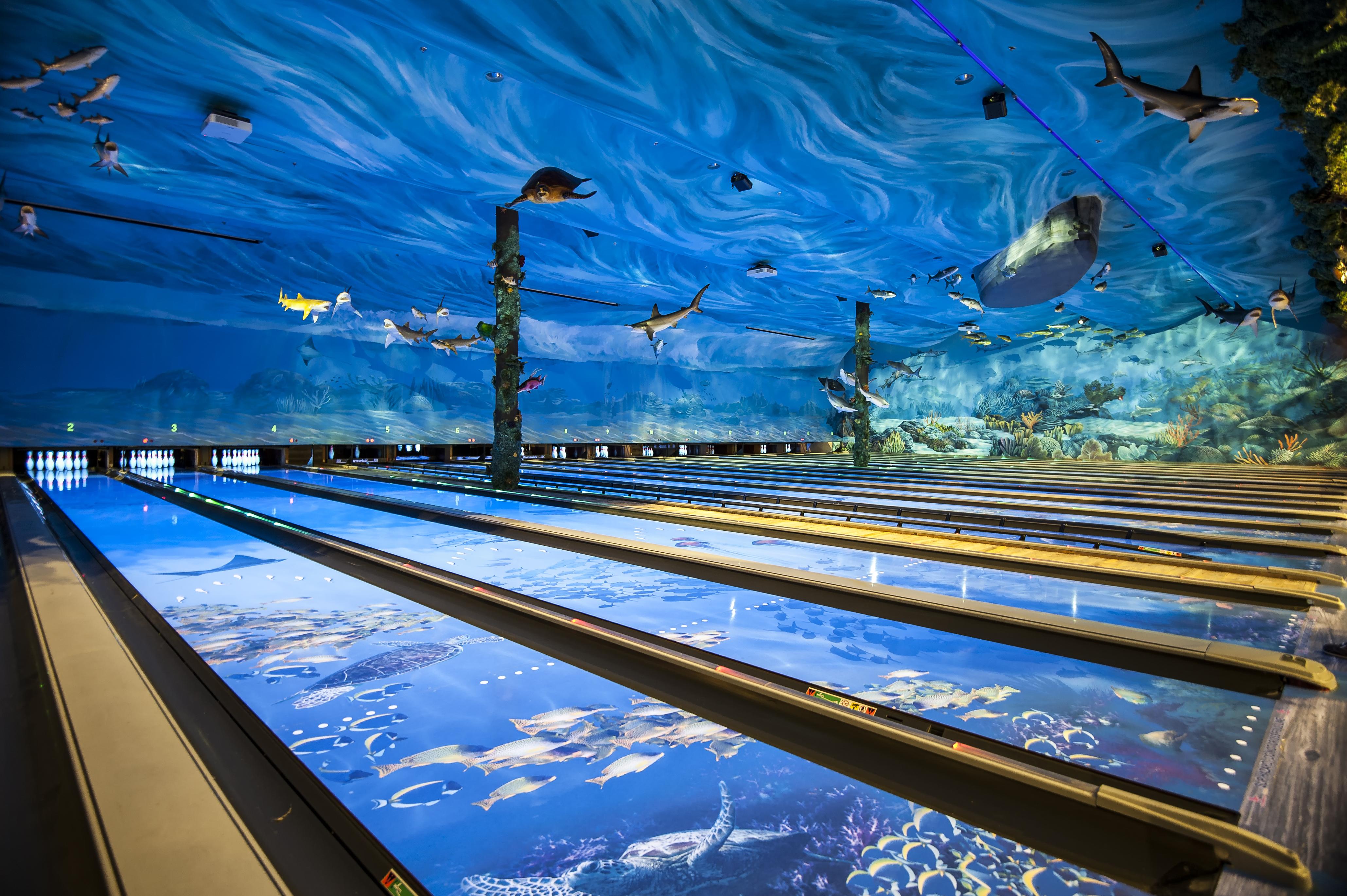 "Underwater" Bowling Alley r/pics