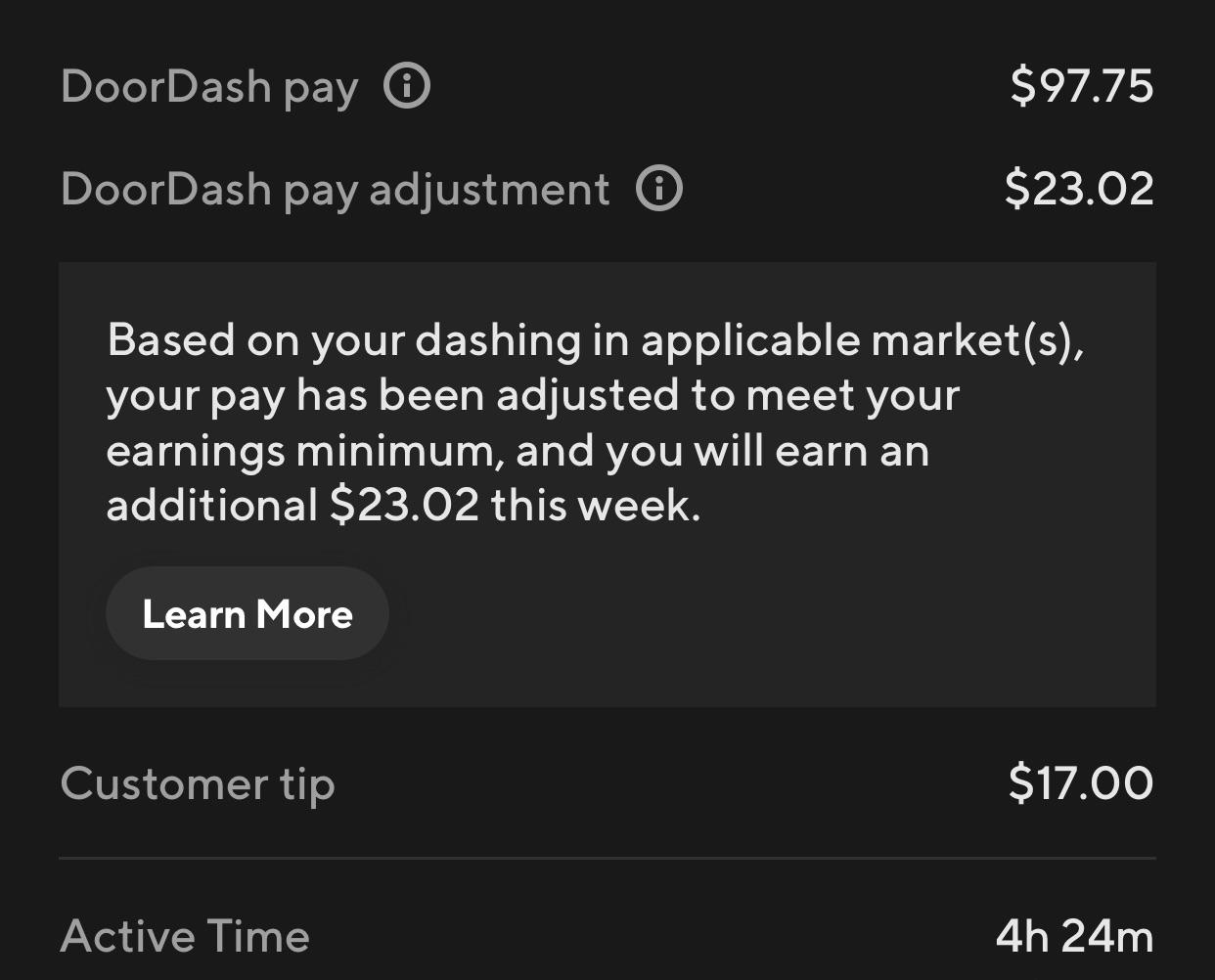 NYC min. Pay r/doordash_drivers