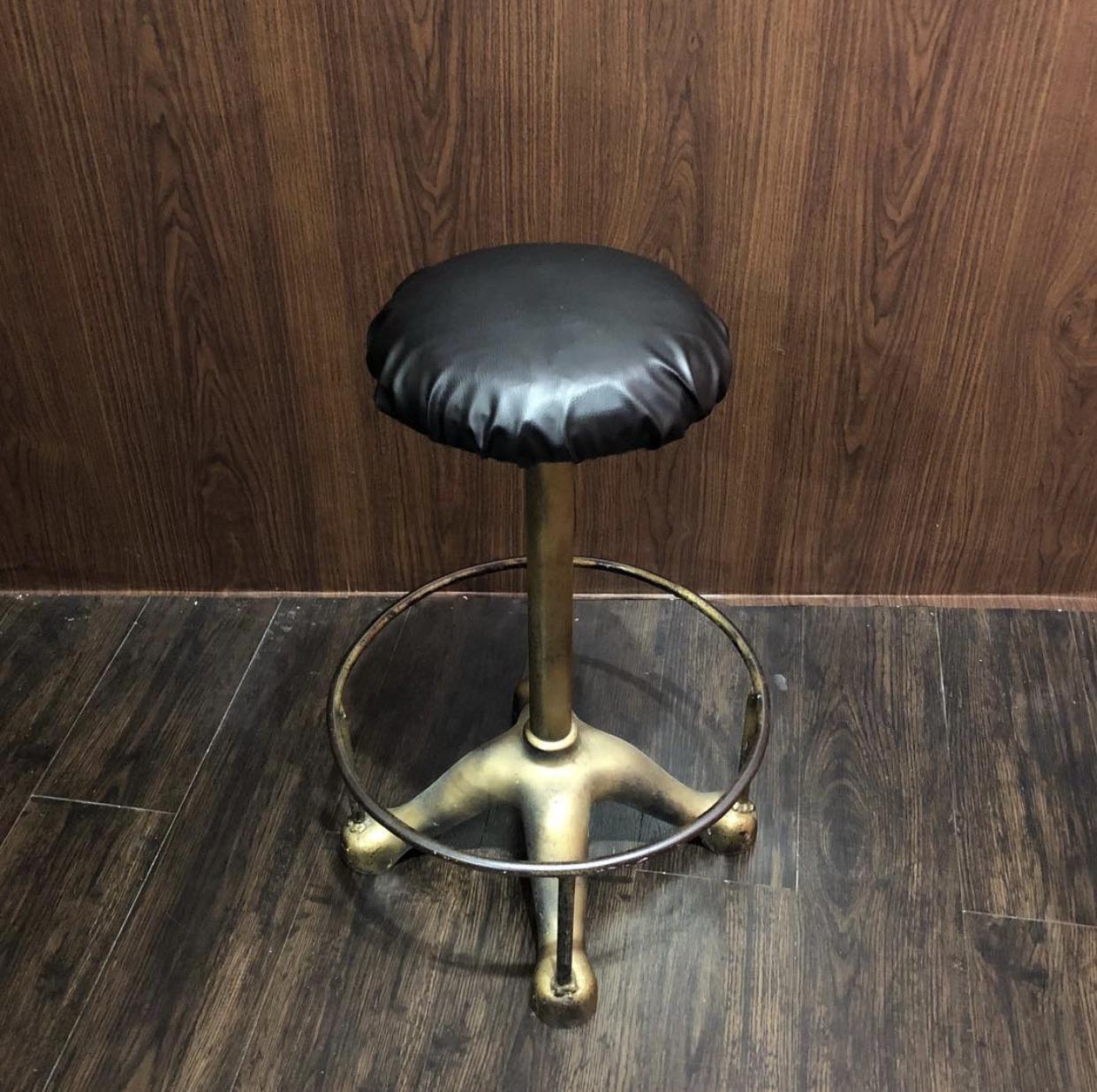 Reupholstered my grandpa’s 50’s dentist chair with a very heavy metal