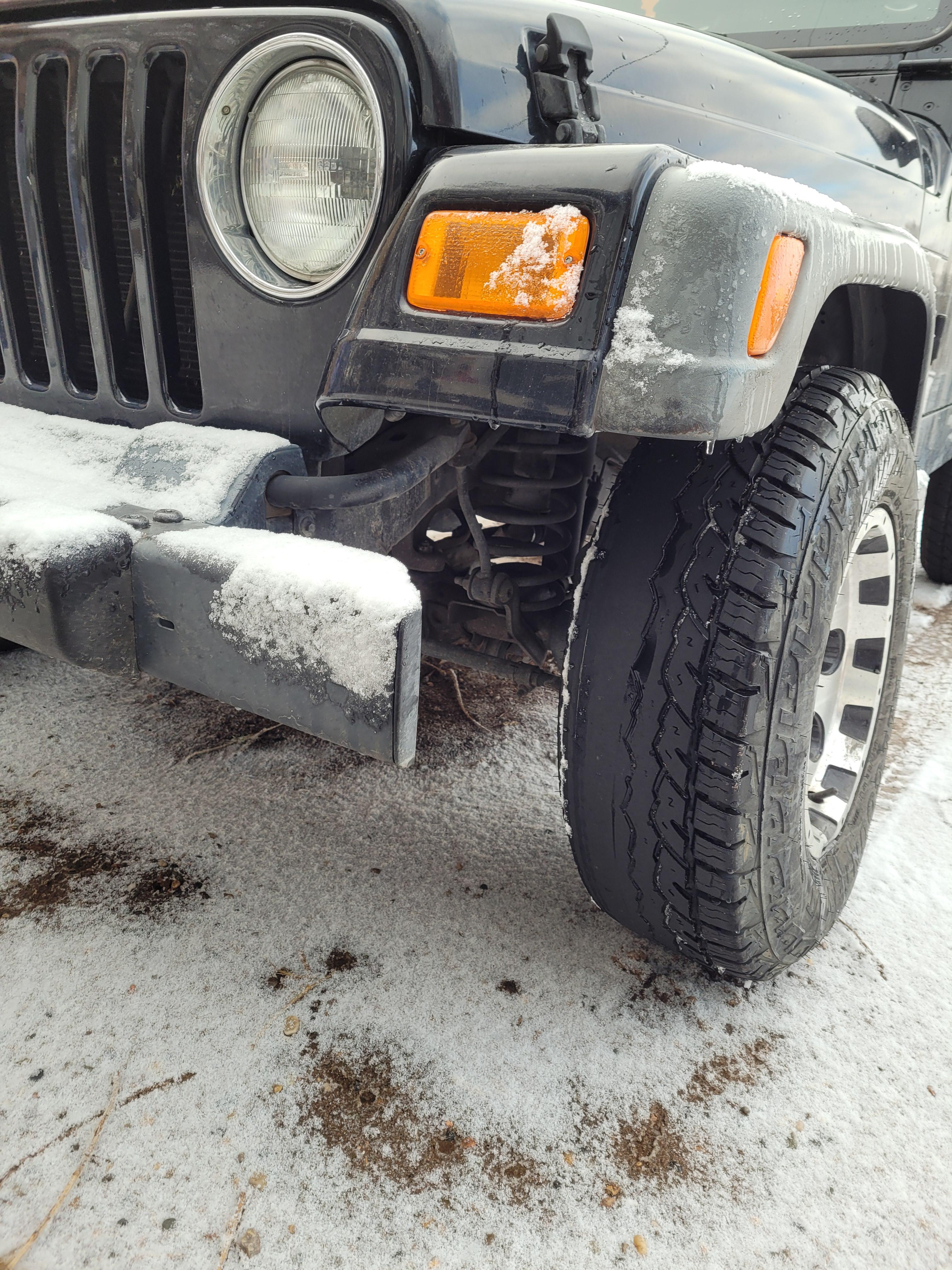 Alignments are important, people! His steering wheel was completely