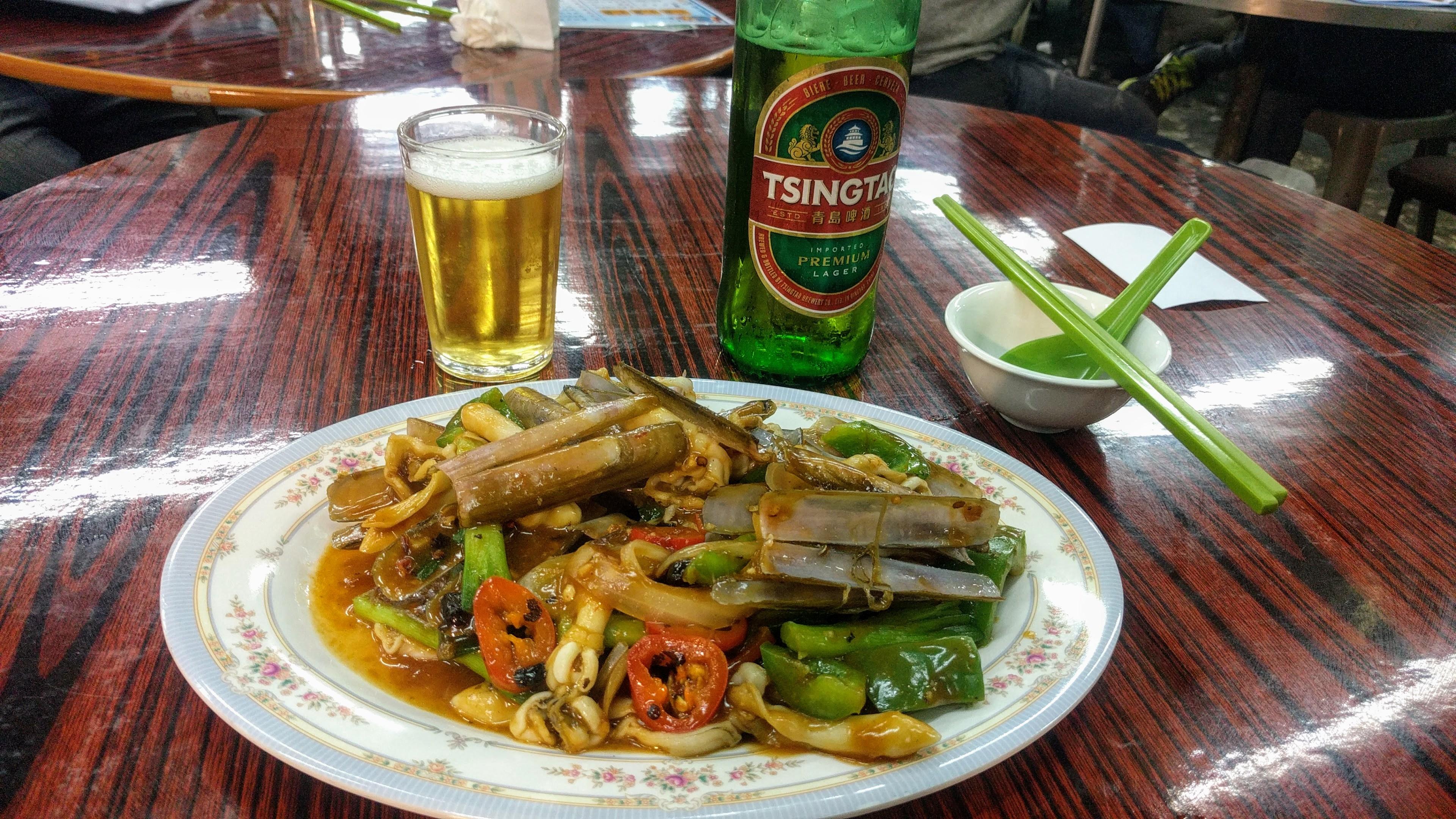 [I Ate] Stirfried Razor Clams with Black Bean Sauce r/food