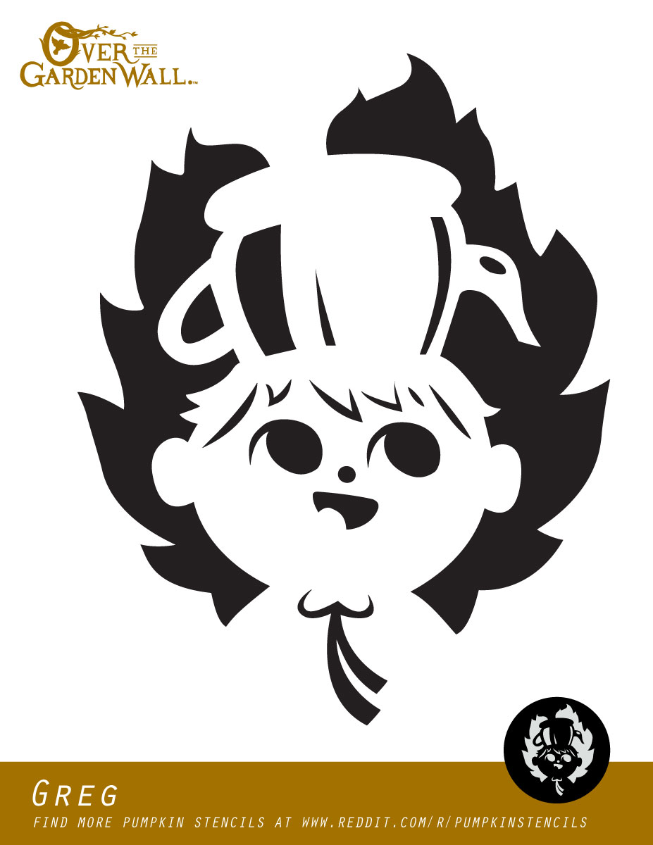 Over the Garden Wall Greg (Free Pumpkin Stencil Pumpkin Pattern
