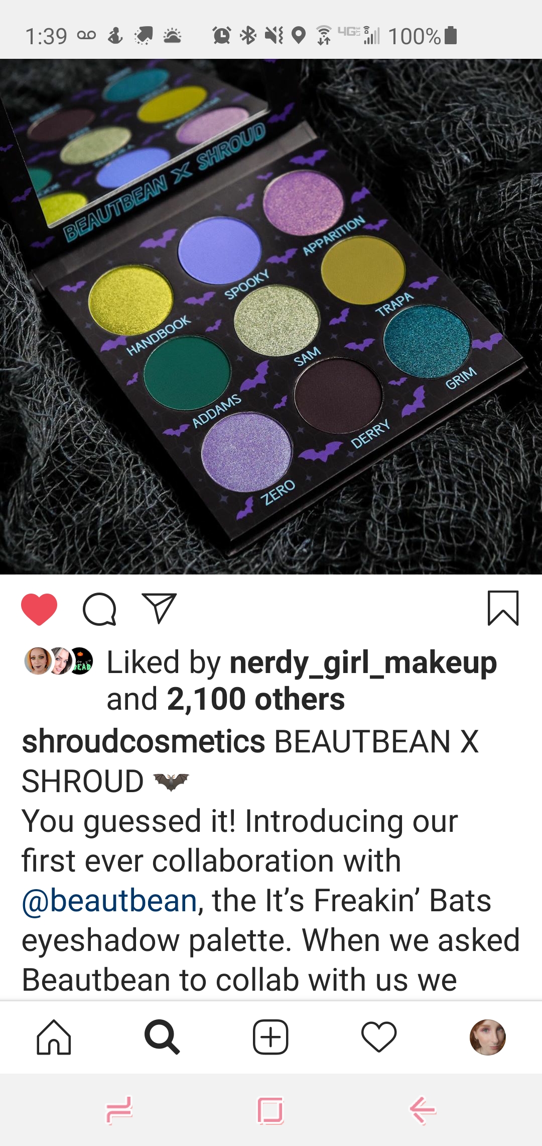 Shroud Cosmetics x Beautbean It's Freakin' Bats palette preorder