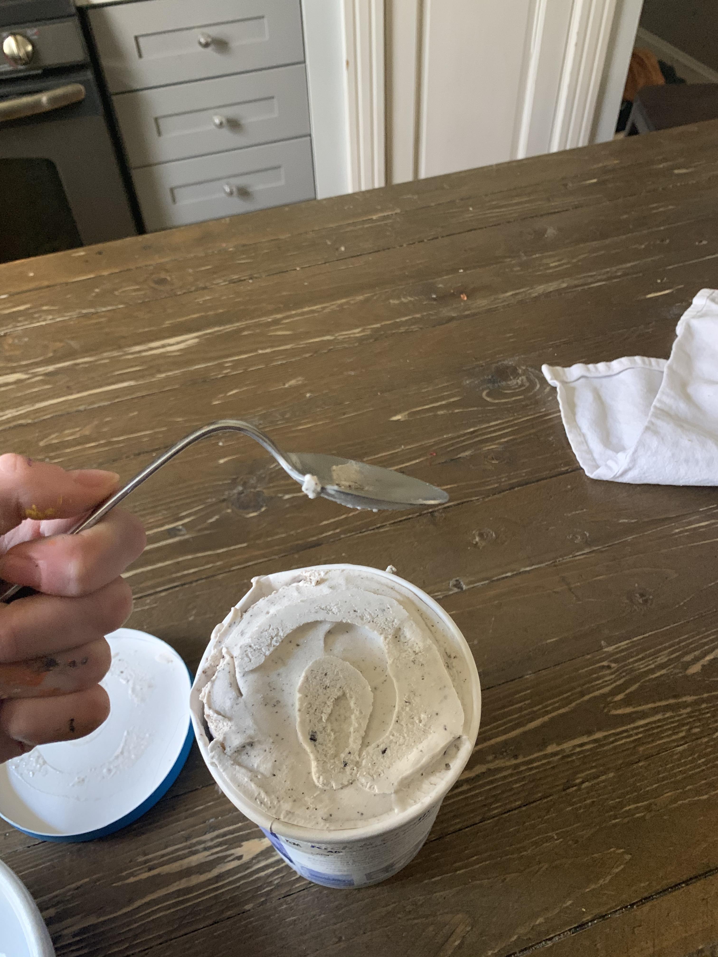 all I wanted was some ice cream... ended up bending the spoon r
