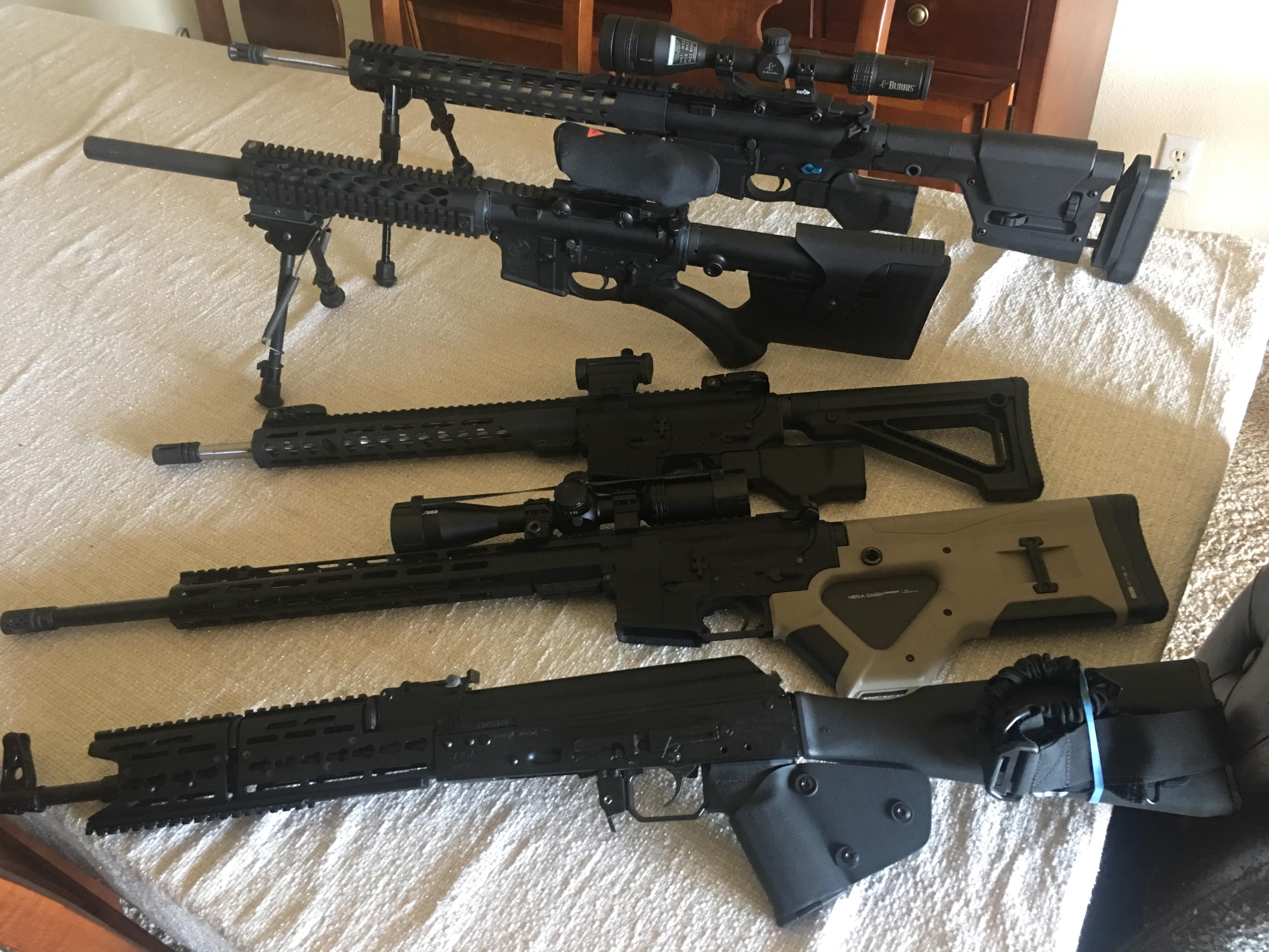 A sample of the collection all with California approved features r/guns