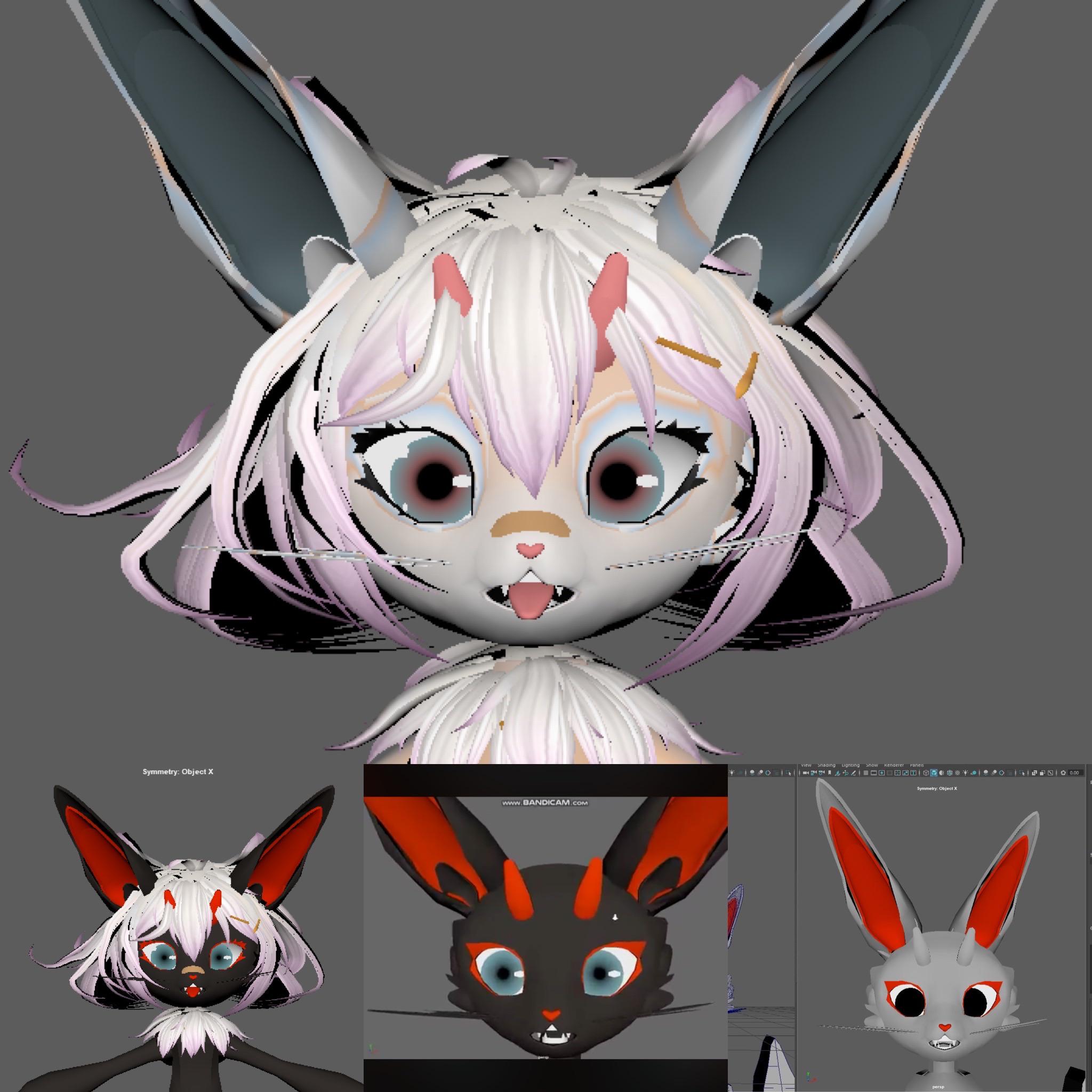 Modeling progress on furry avatar commission. VRchat