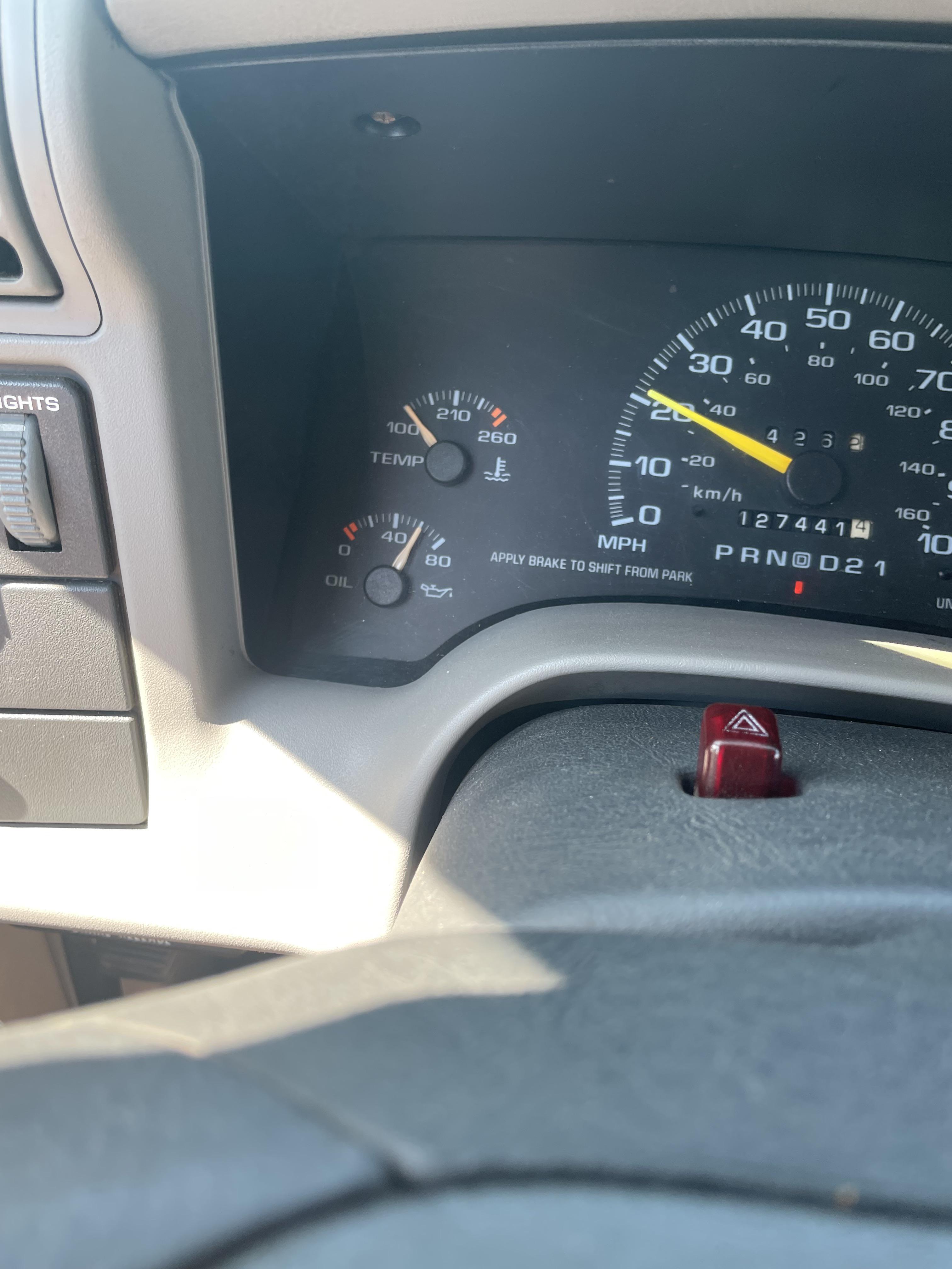 Is this normal operating oil pressure for a 1996 Chevy blazer? Thank