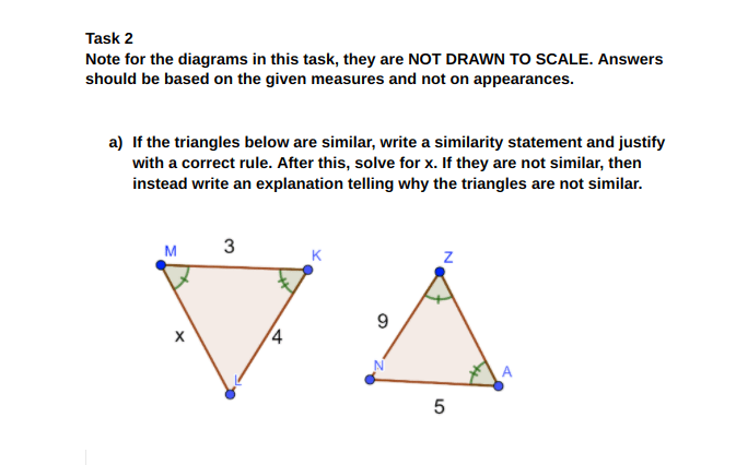 [Grade 10 Geometry: Similarity Statements] I know these triangles are