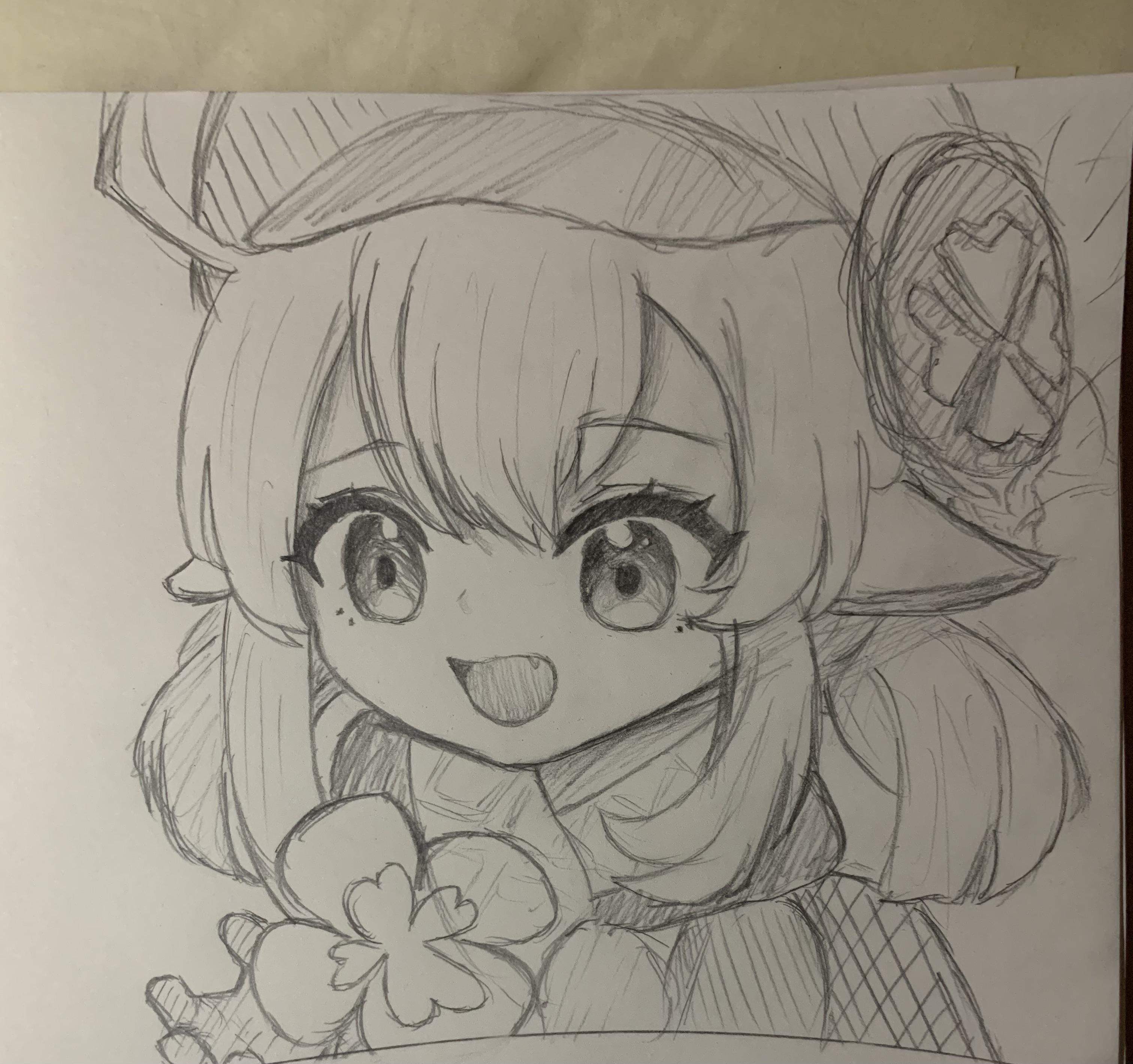 Haven’t drawn in ages, decided to start with Klee r/Genshin_Impact