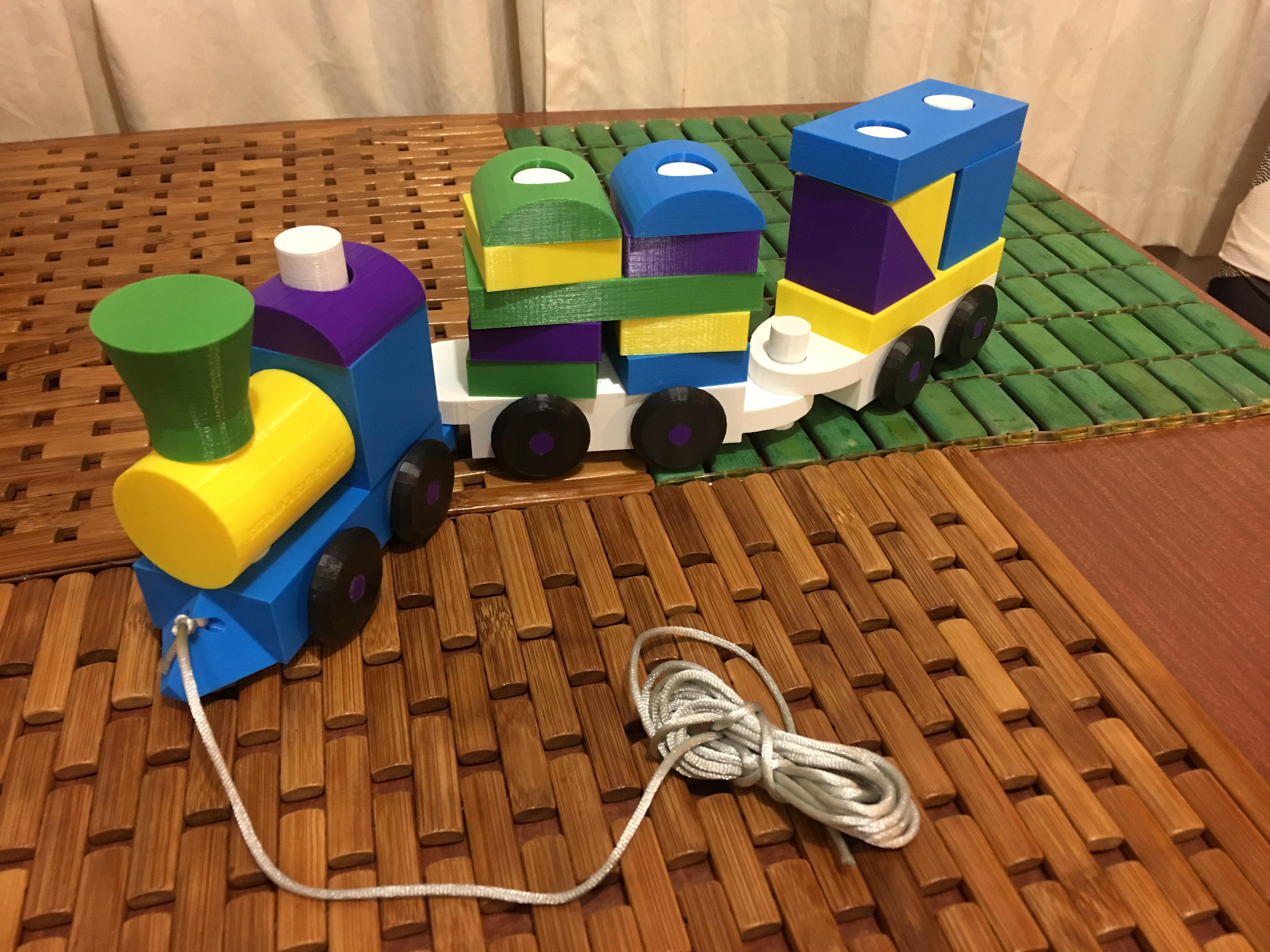 Printed a neat toy train for my nephew r/3Dprinting