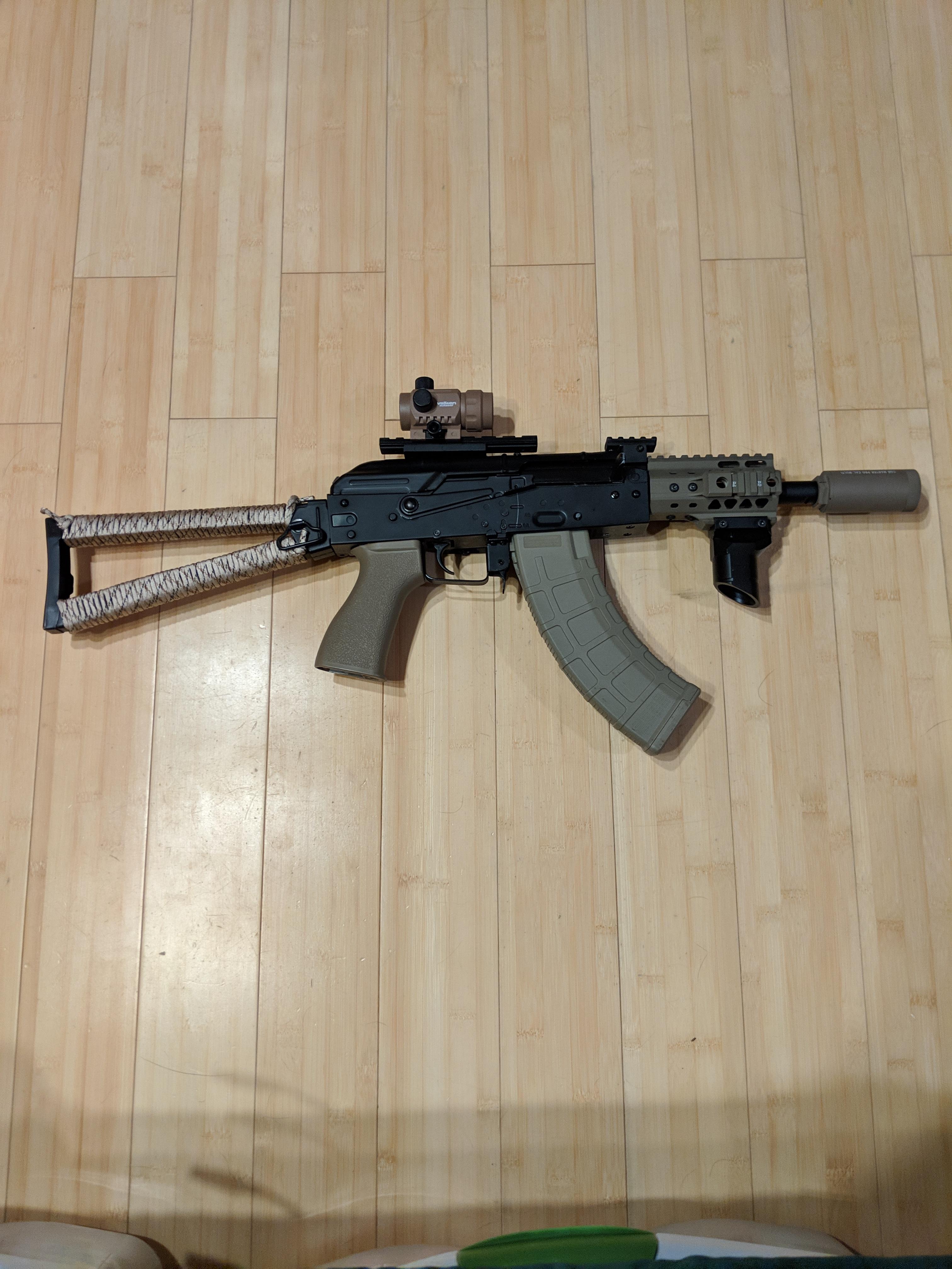 Cyma Ak74u with some upgrades. r/airsoft