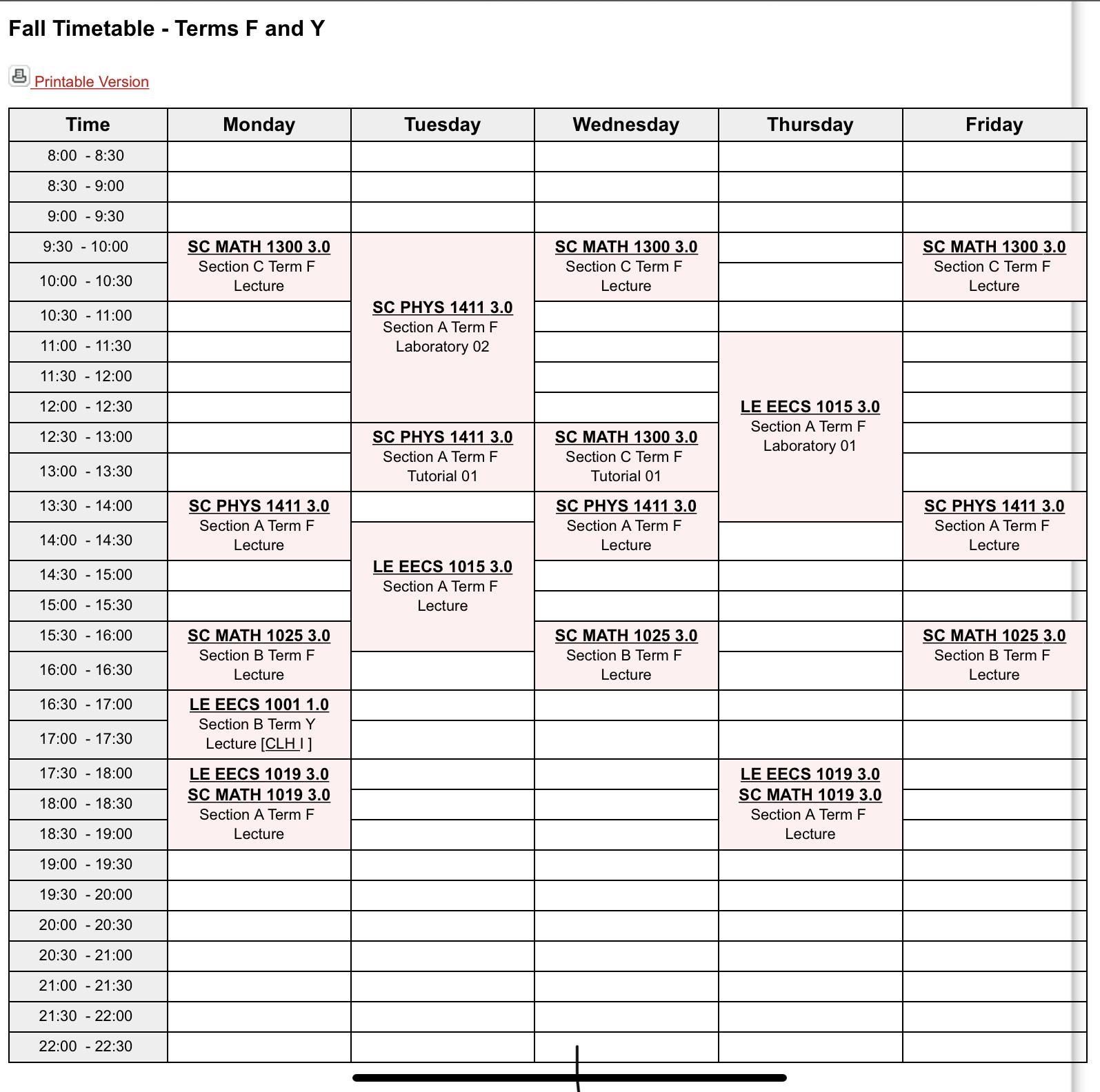 This fall term for a first year is it doable yorku