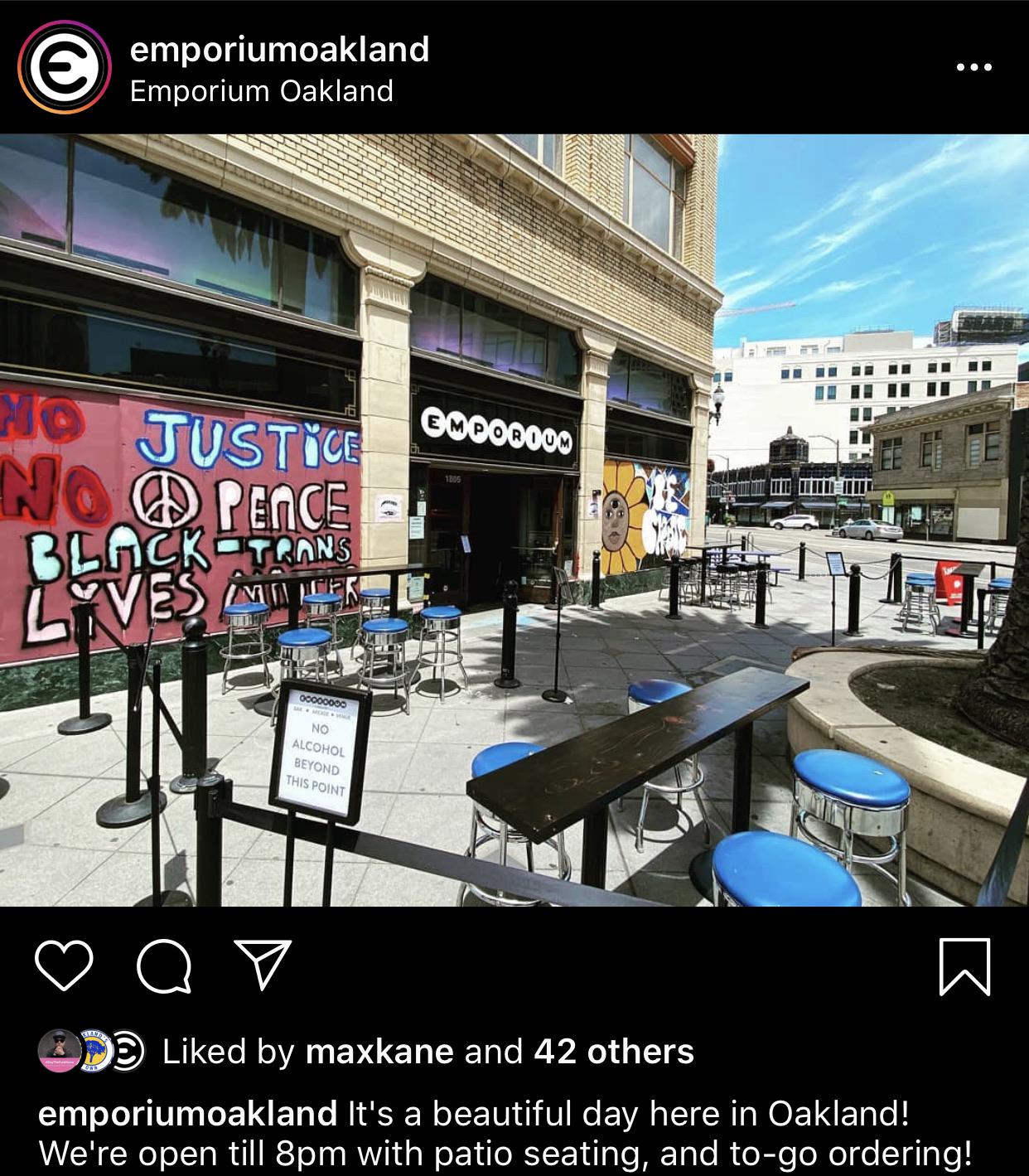 Emporium has outdoor drinks now r/oakland