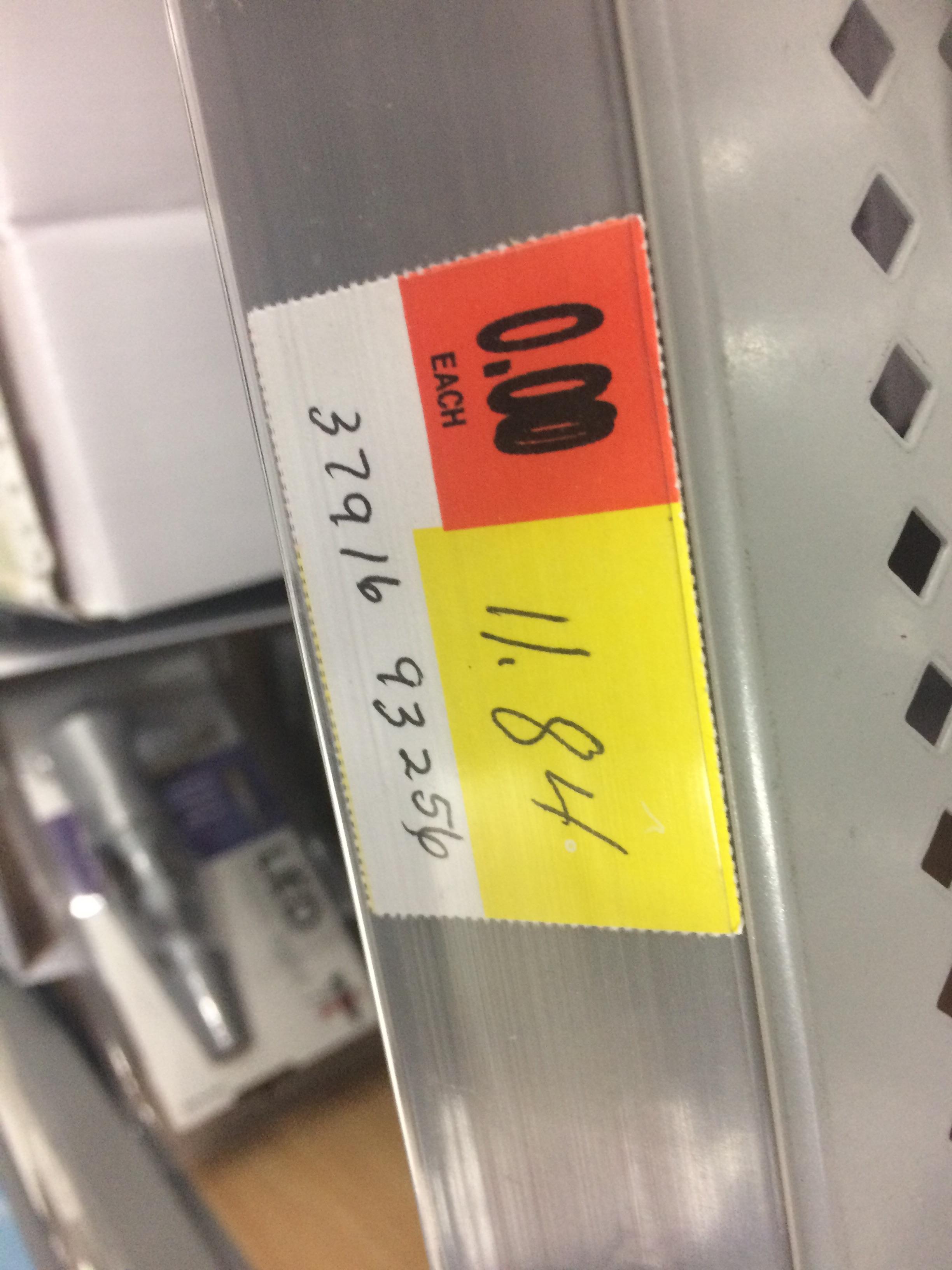 Shelf Label OBW r/walmart