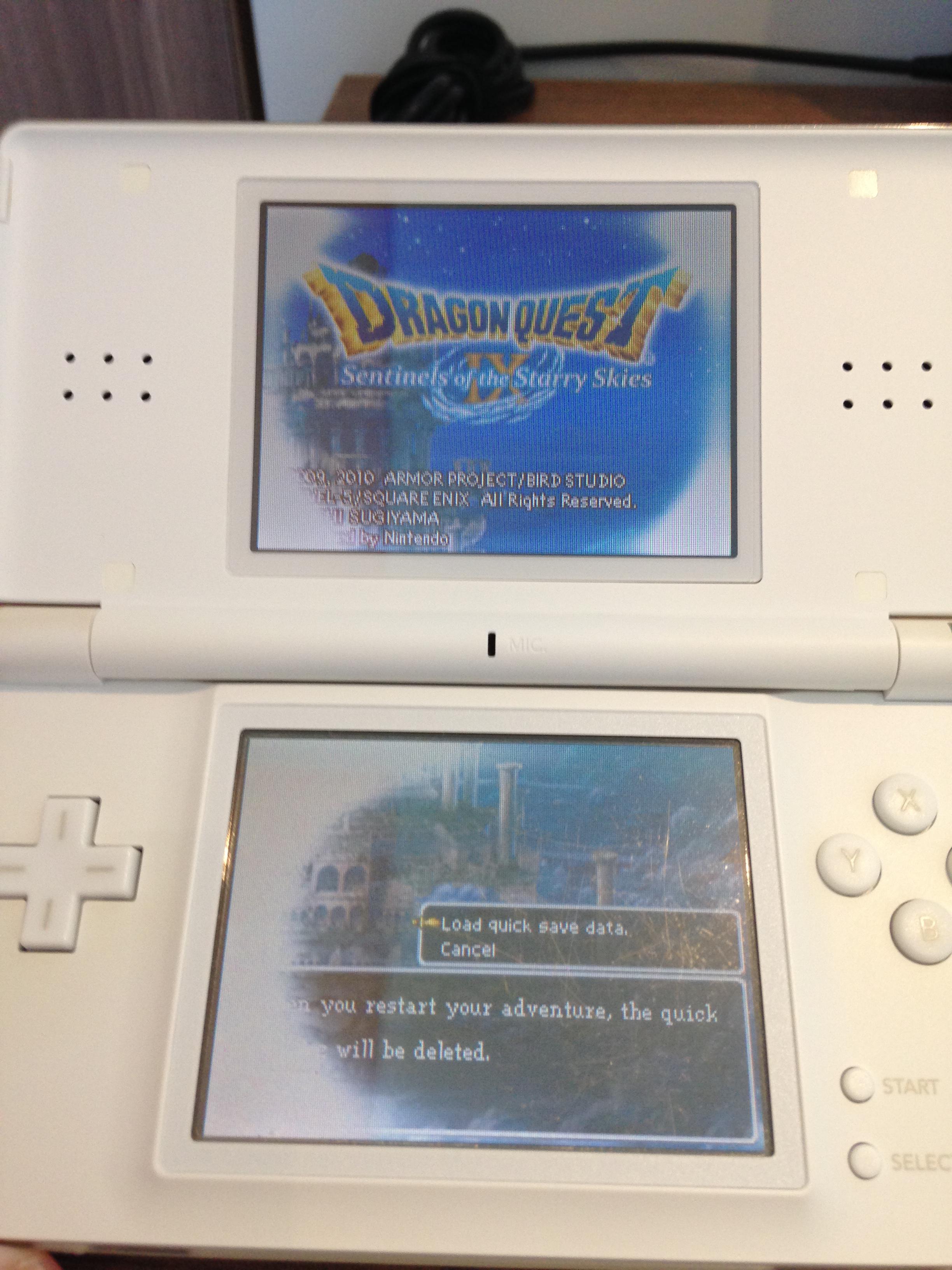 Nintendo DS Lite with white circular bezels on both screens r/NintendoDS