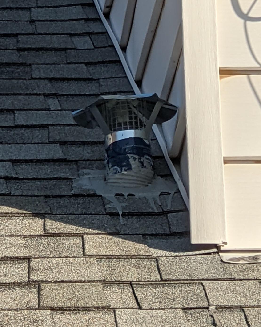 How concerning is this bathroom fan vent? r/Roofing