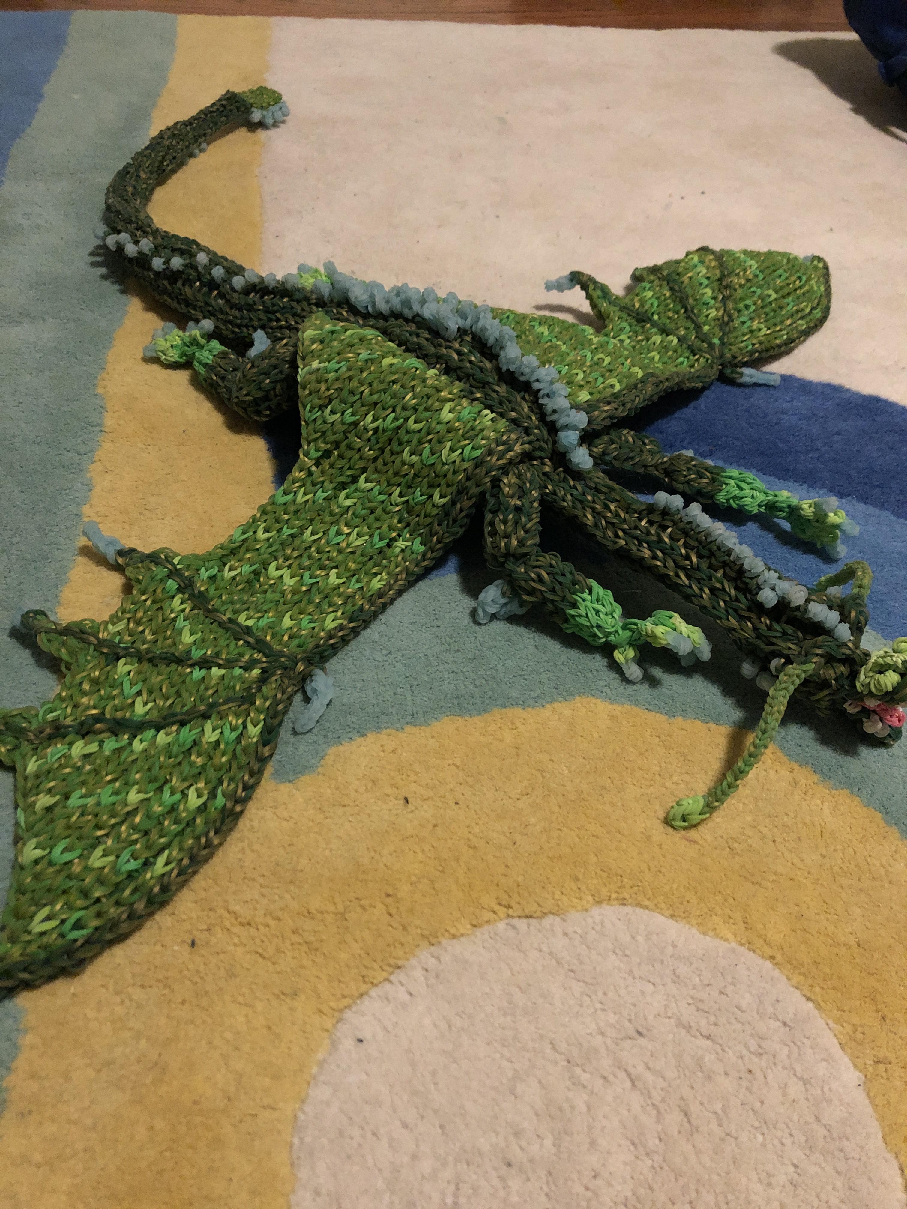 3 foot long rubber band dragon (sorry it took so long to get these to