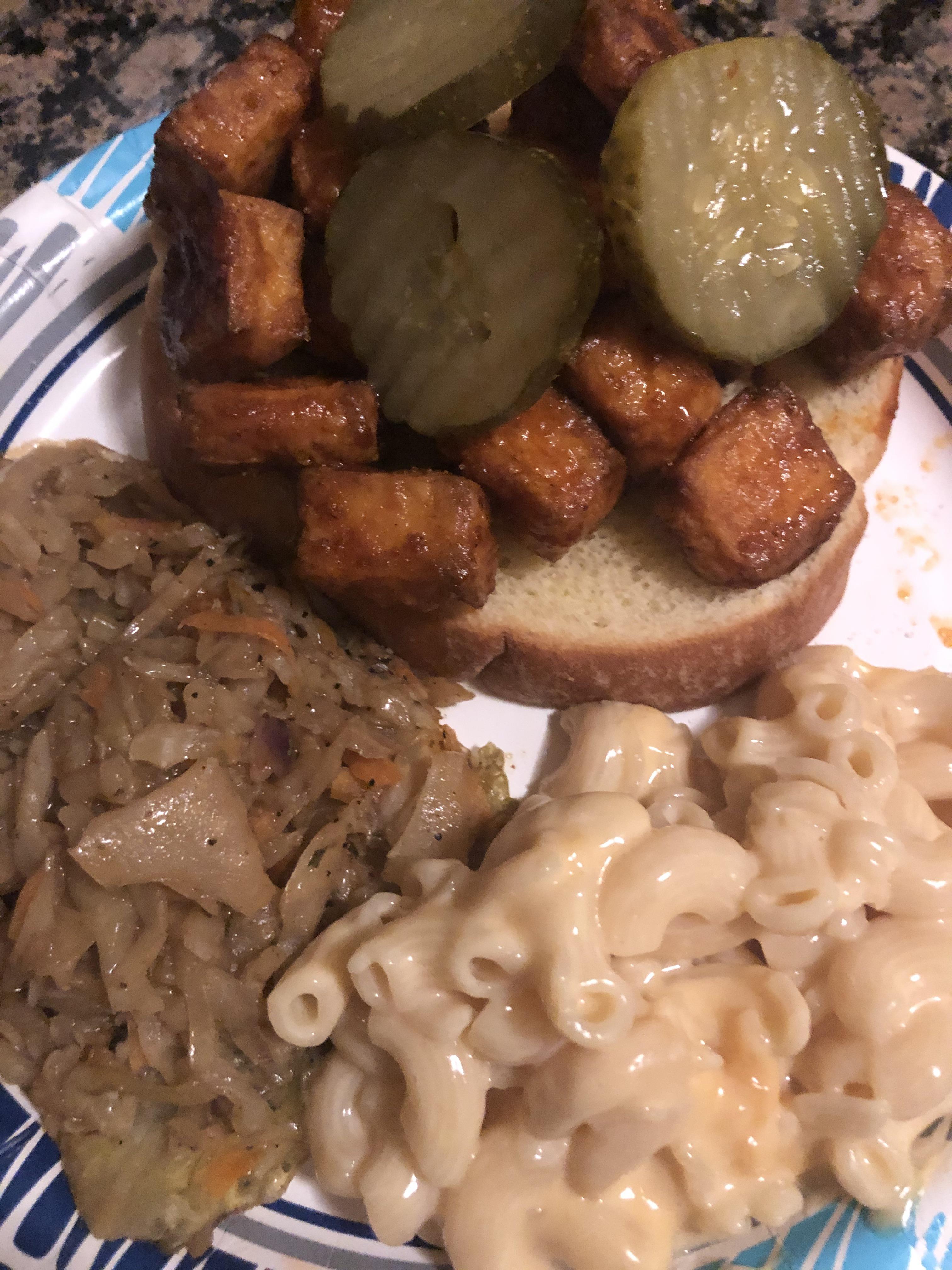 I made Nashville hot air fried tofu for the first time for dinner and