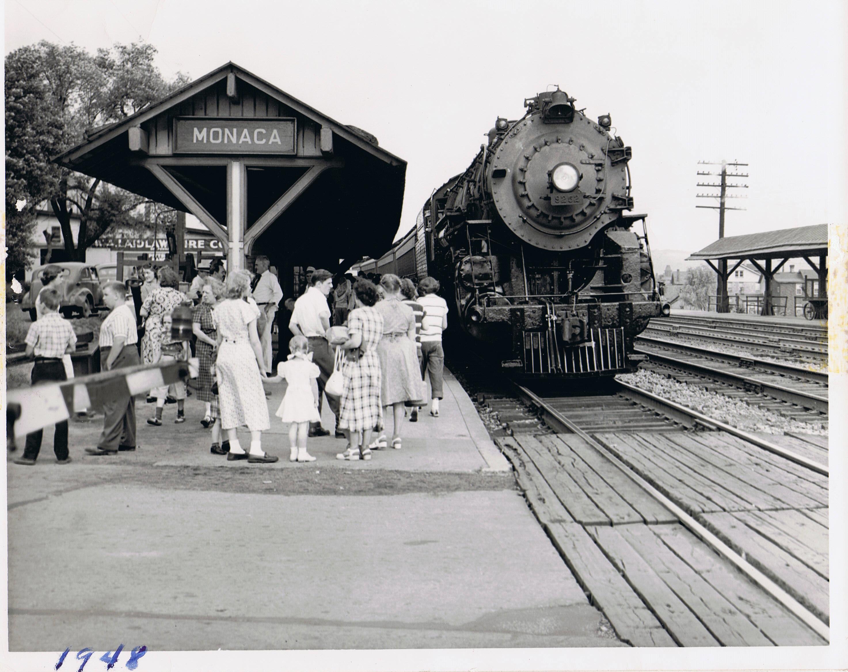 My mom waiting to pick someone up at the train station. Monaca, PA, USA
