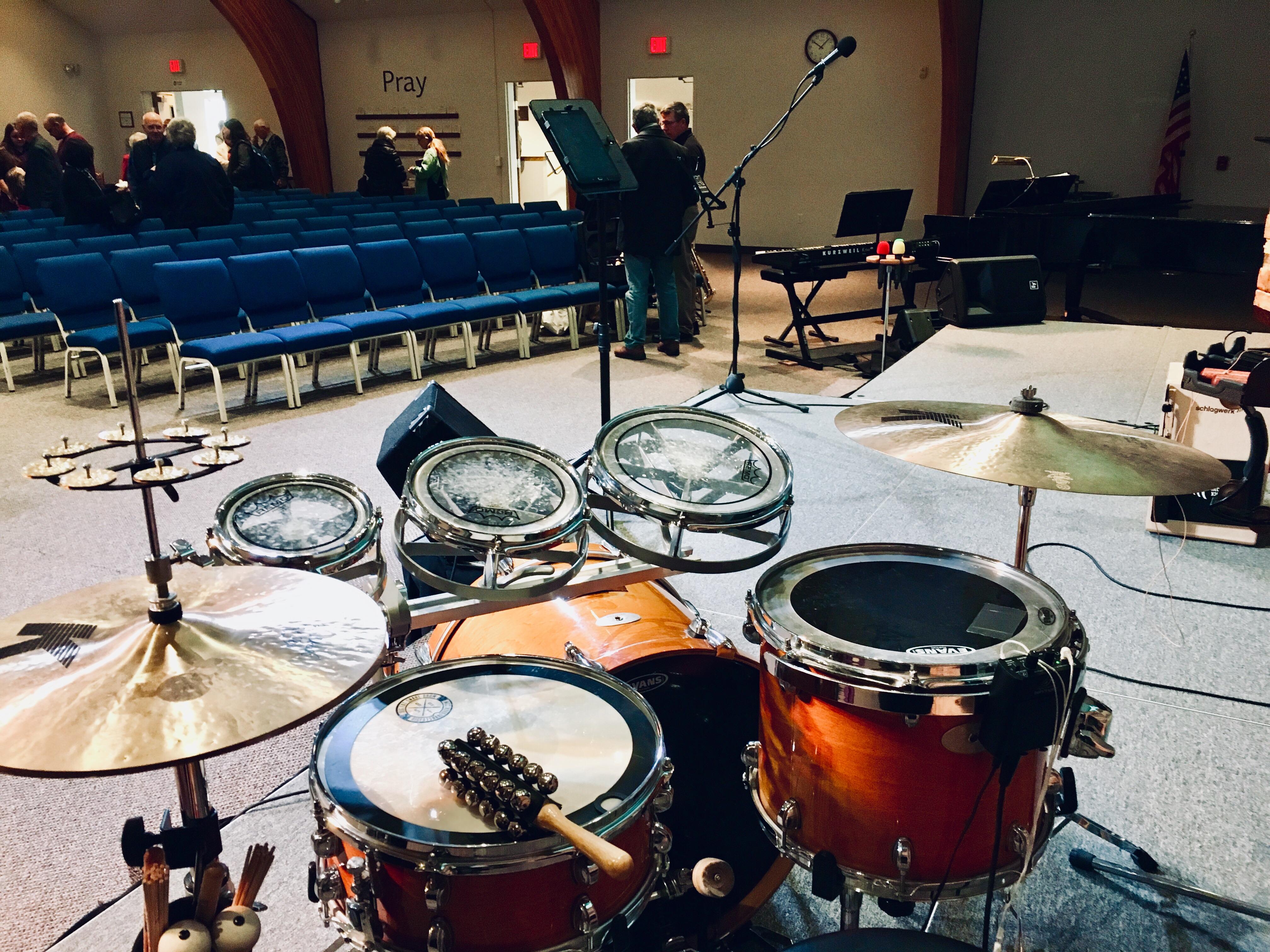 I’ve fallen in love with the setup I made for church (Also, all of you