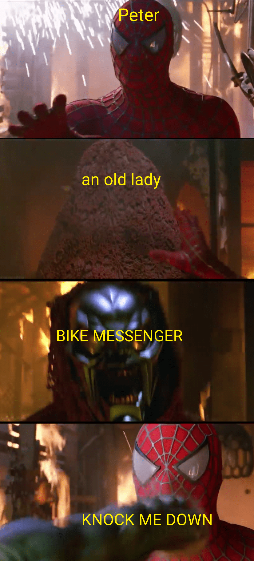 Bike Messenger knock me down r/raimimemes