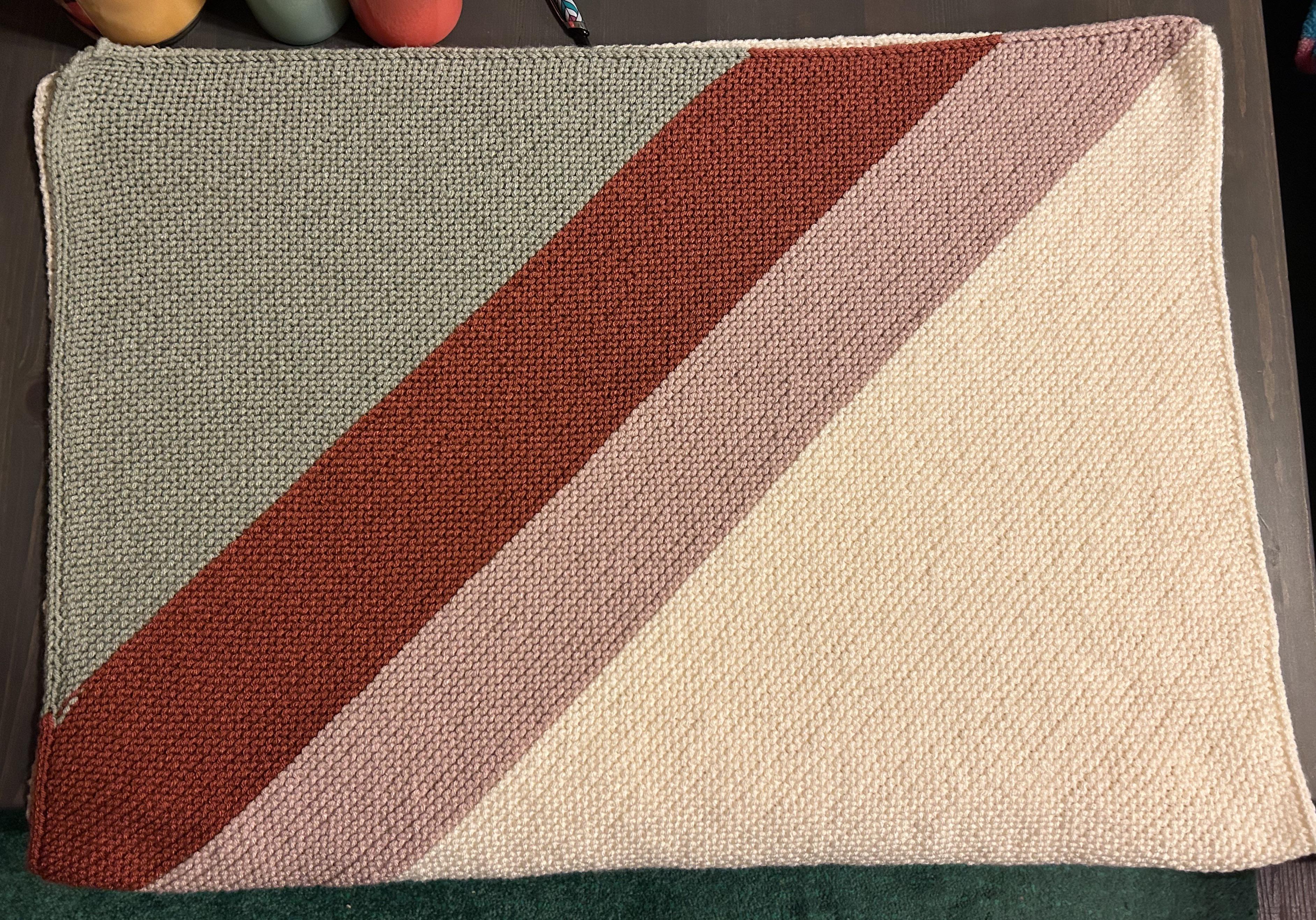 Purl Soho Colorful Corner baby blanket r/knitting