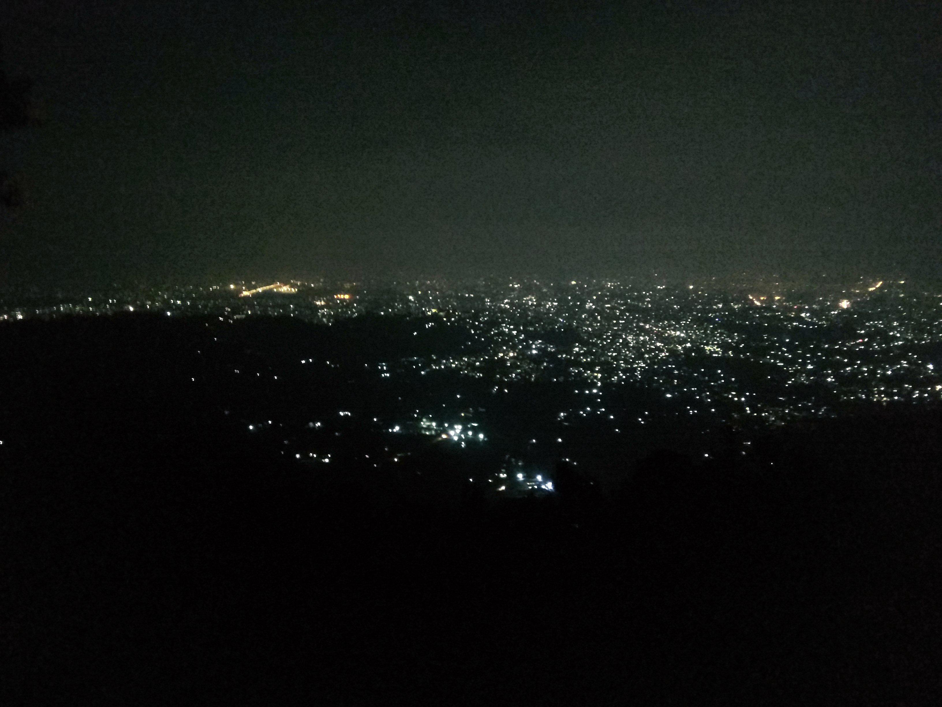 night view of kathmandu city as seen from shivapuri... r/Nepal