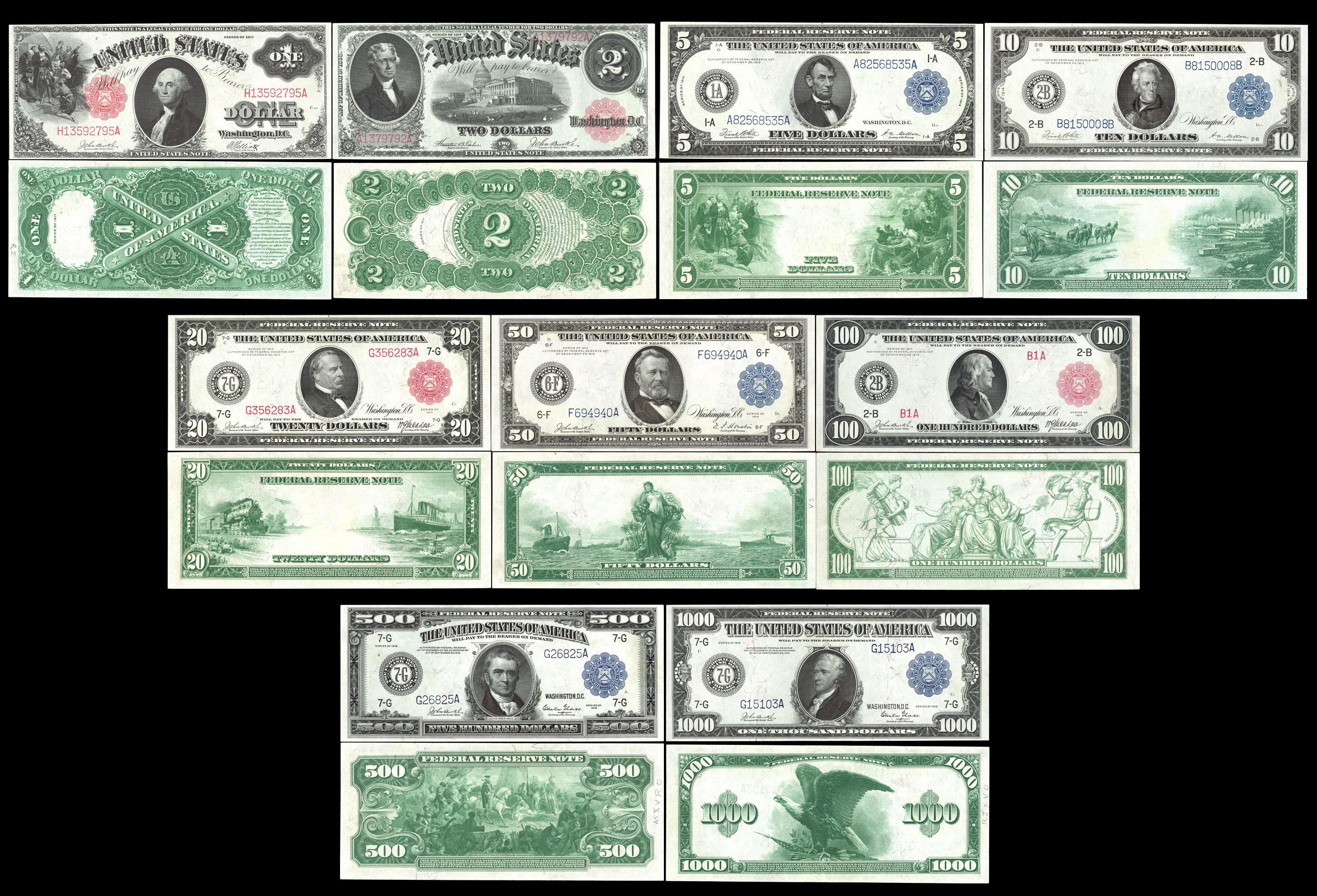 1910s US Dollar Banknotes, aka Boardwalk Empire money r/papermoney