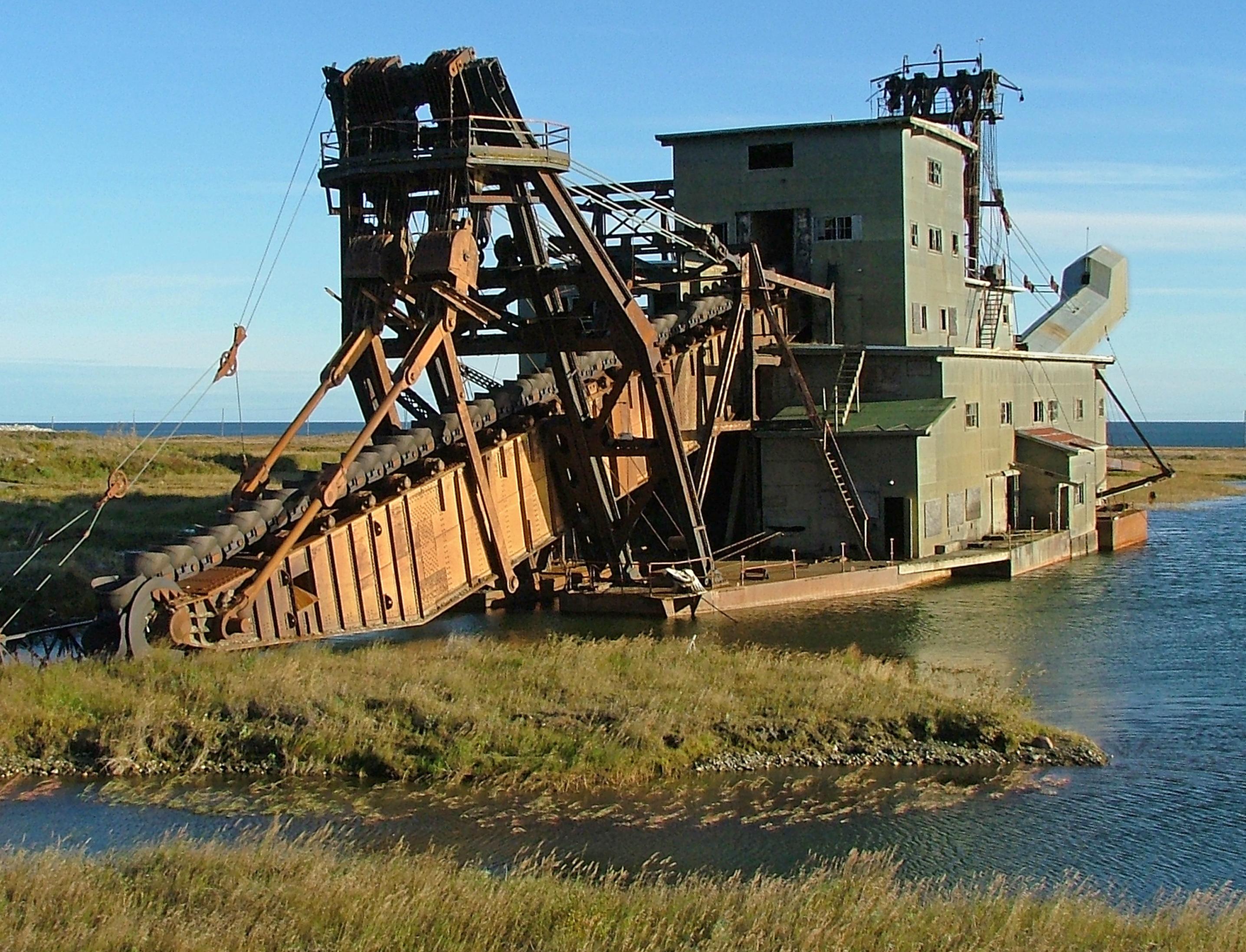 I saw a few abandoned dredgers in Alaska, but this was the biggest by far, located just outside