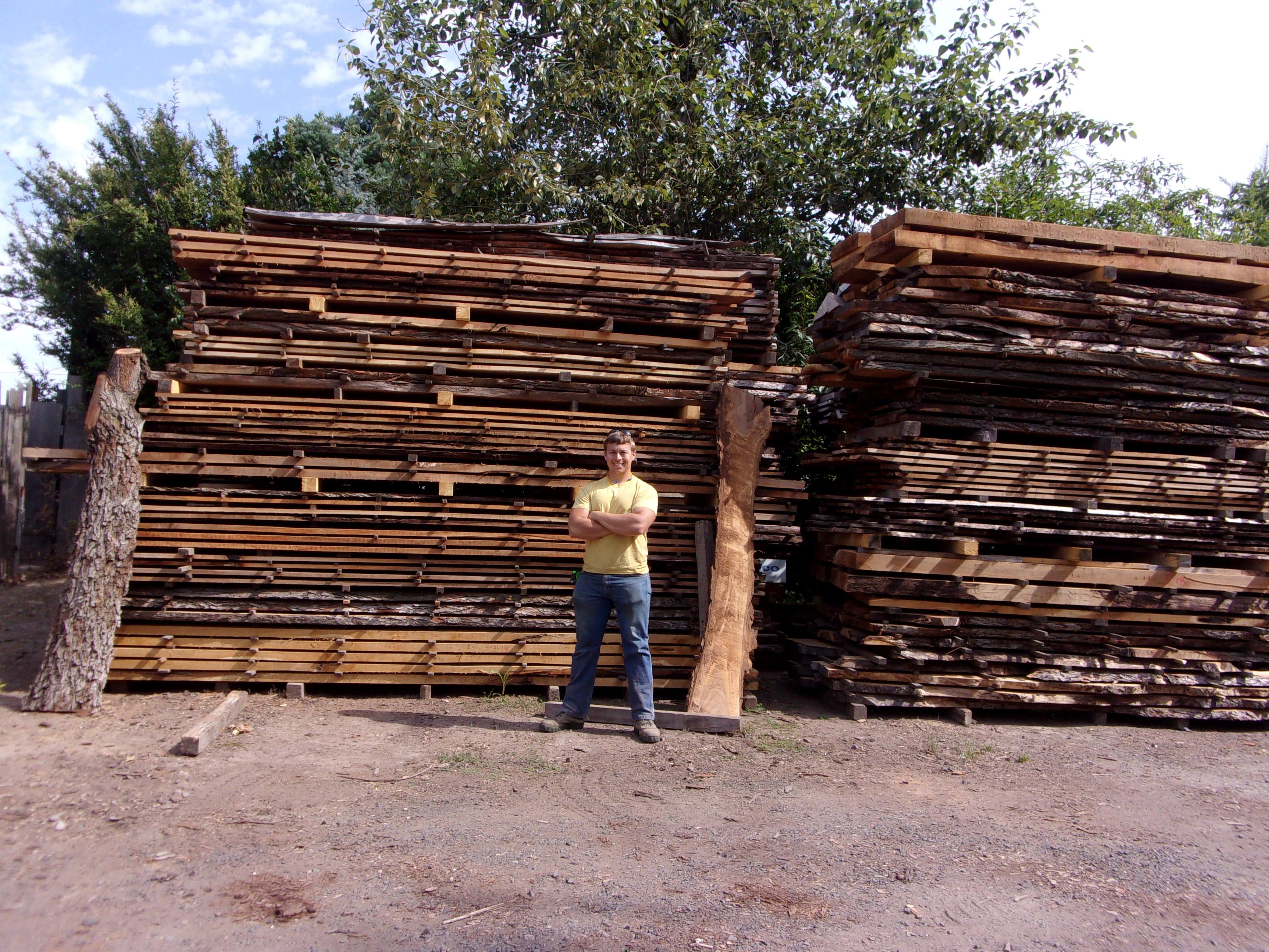 Some of the lumber I have cut recently, so excited for it to dry. r/woodworking