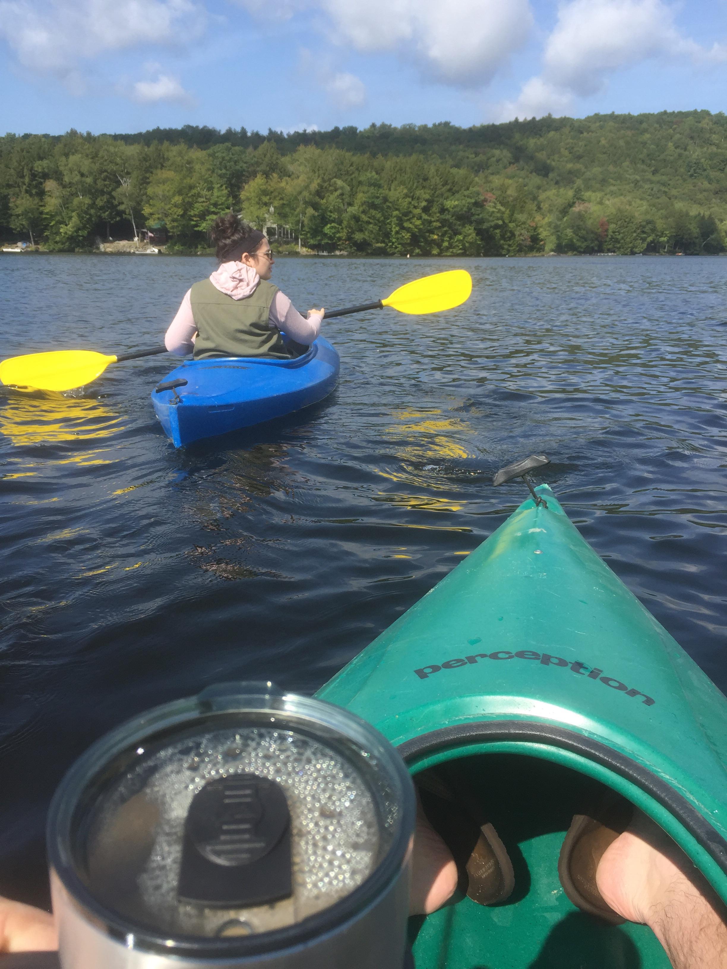 Good way to spend the morning. Wife. Kayak. Coffee. r/Kayaking