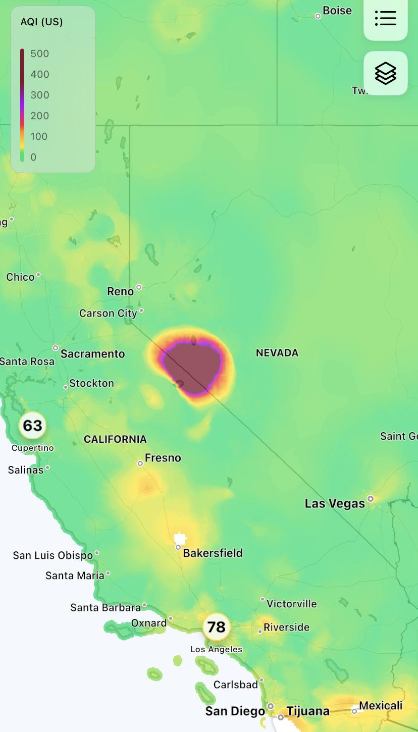 Does anybody know what’s going on with the air quality in Nevada