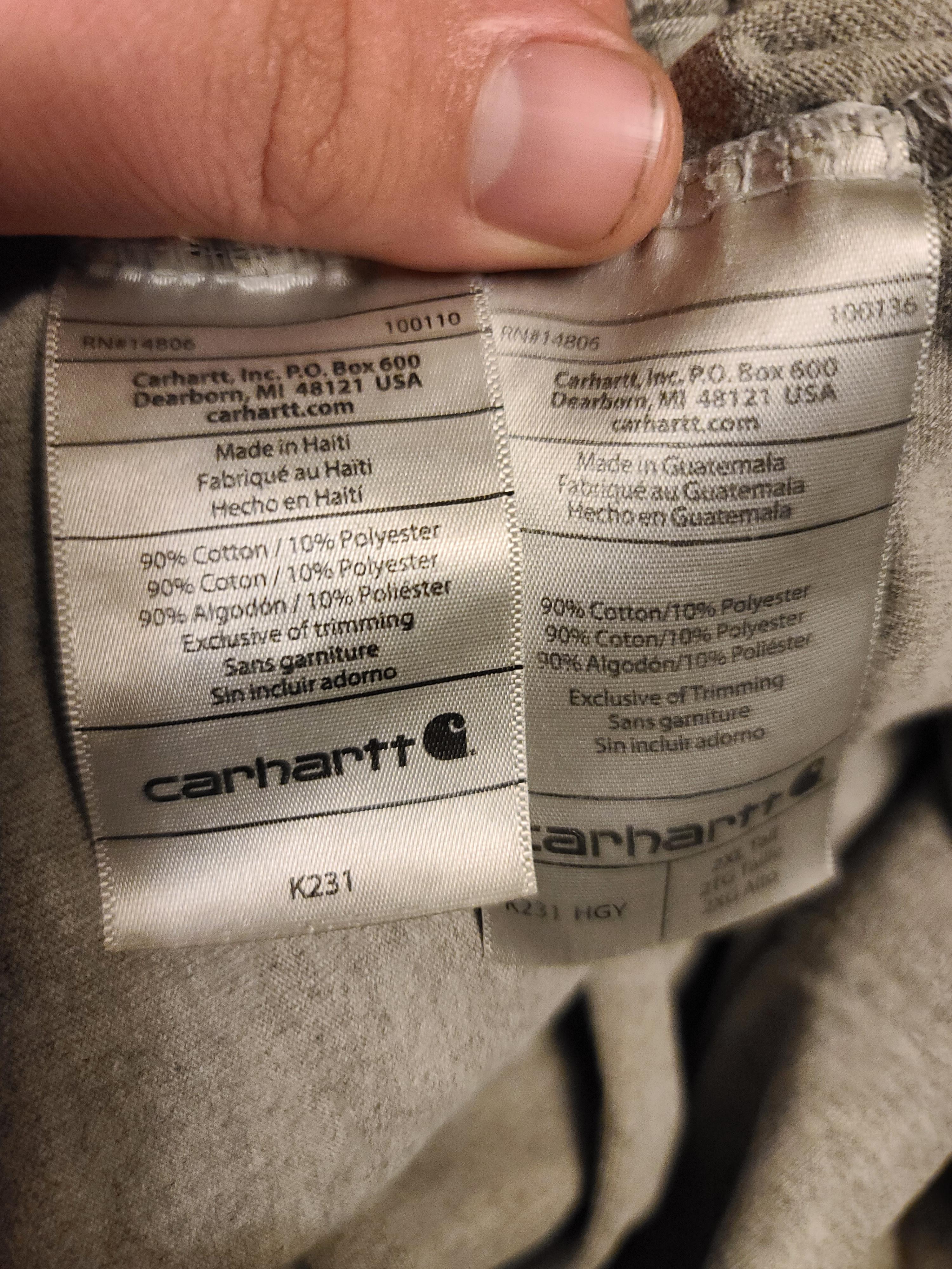 One is 2XL other is 2XL Tall same shirt bought different years apart