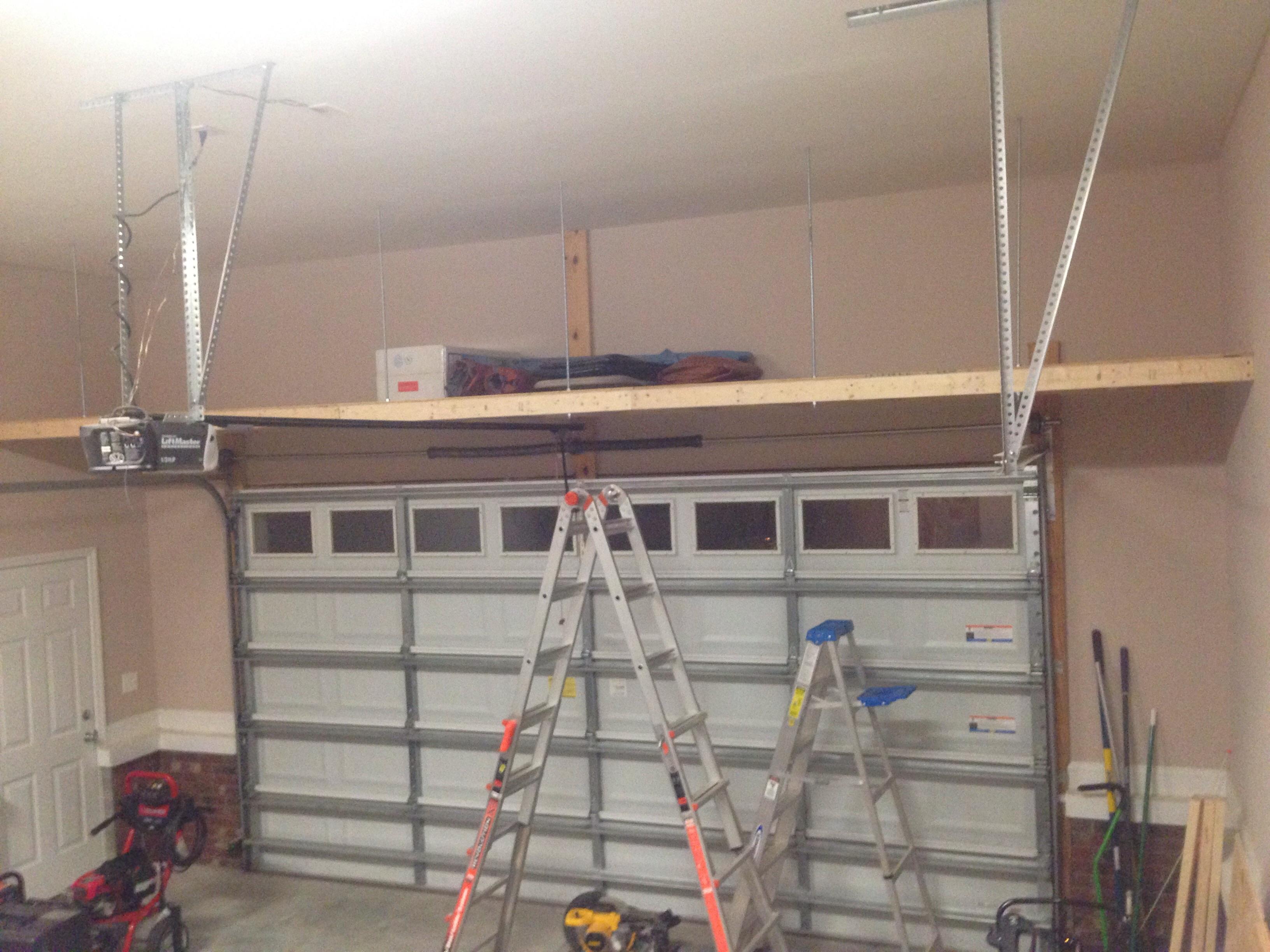 Wasted space above garage now useful storage r/woodworking