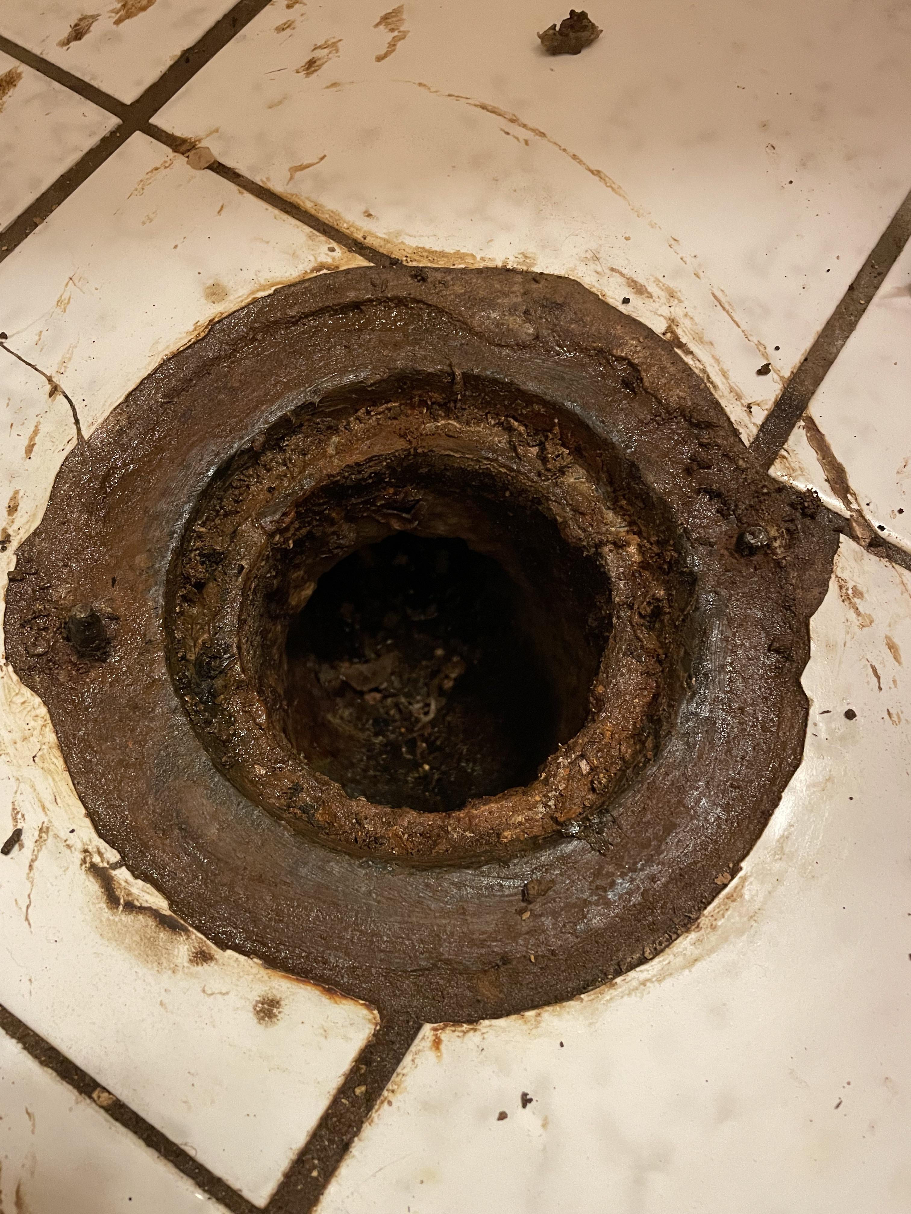 Toilet bolts are rusted to nothing and broke off in flange. Can I leave
