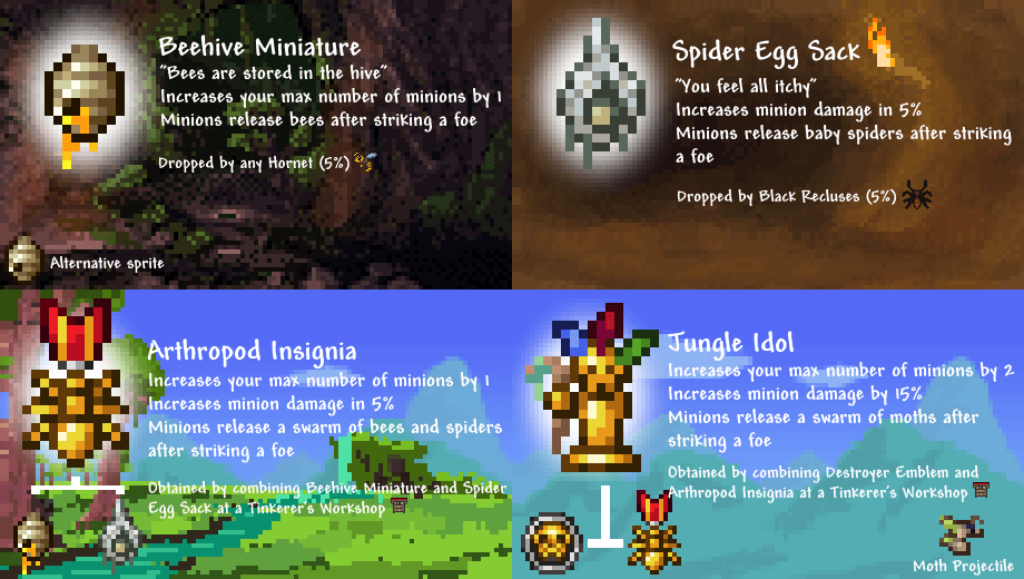 Inspired by u/ColWilBadl, Idea for summoner accessories!! r/Terraria