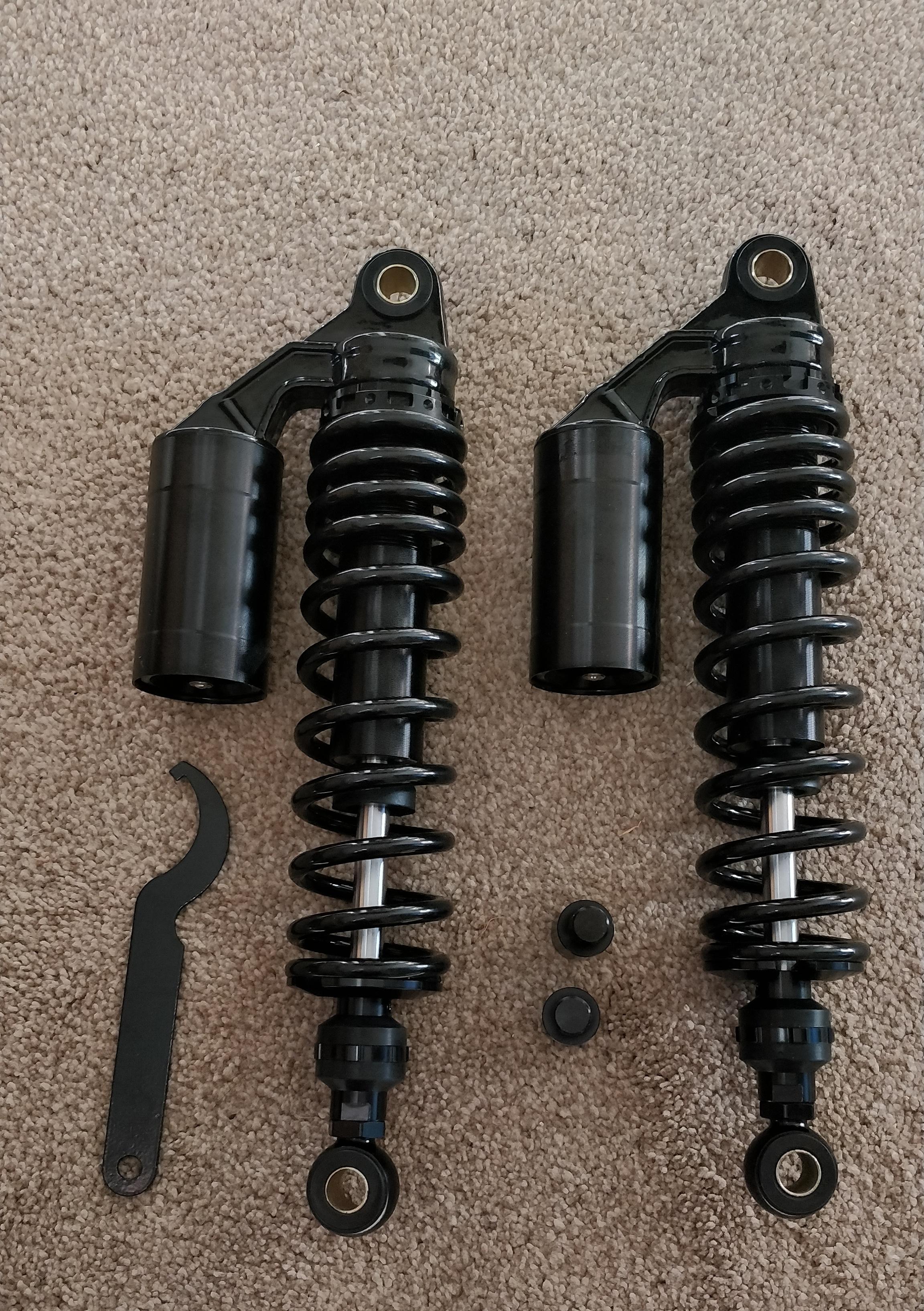 T100 TEC all black rear shocks. r/MotorcyclePorn