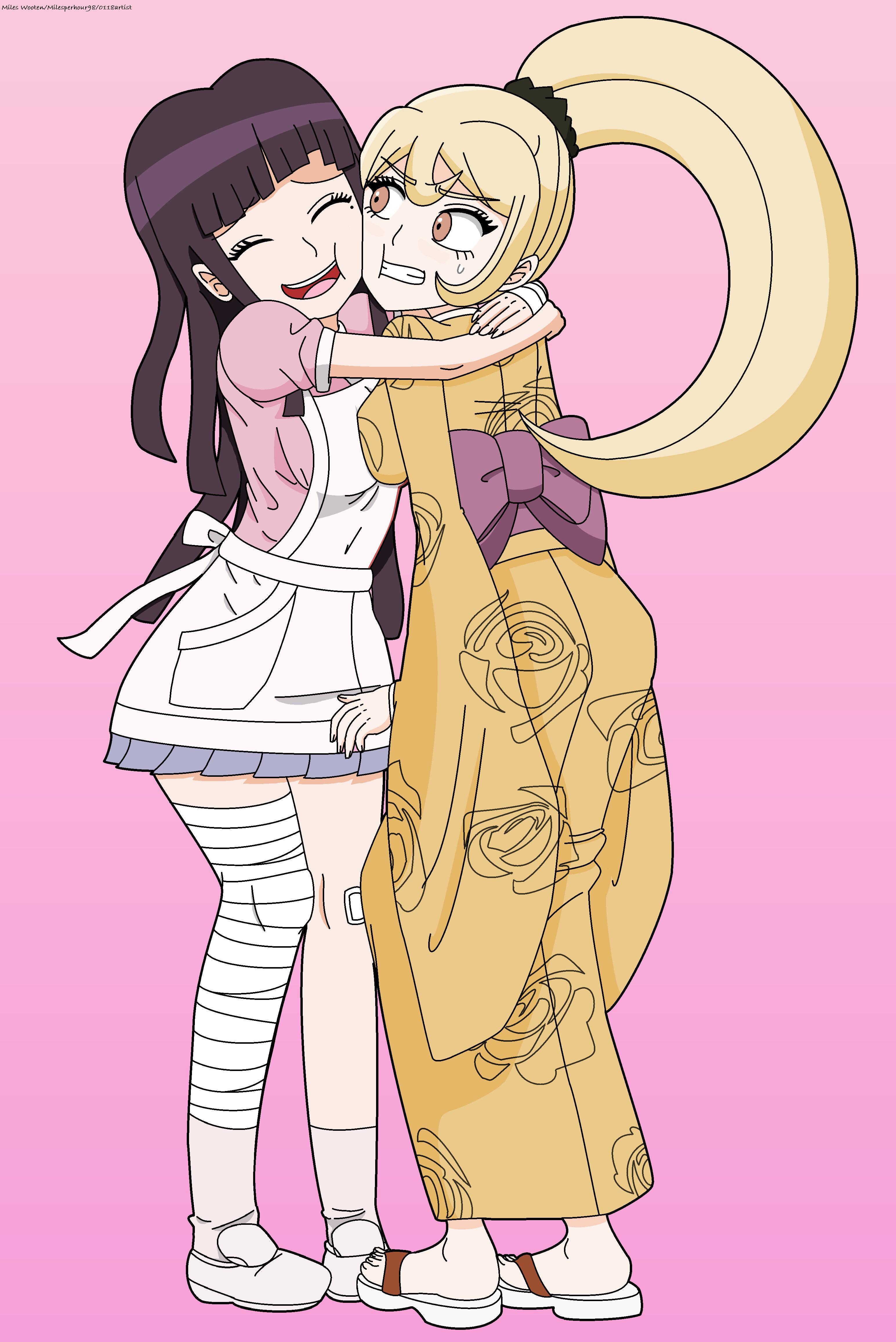 If both Mikan and Hiyoko get along with each other. Drawn in ms paint