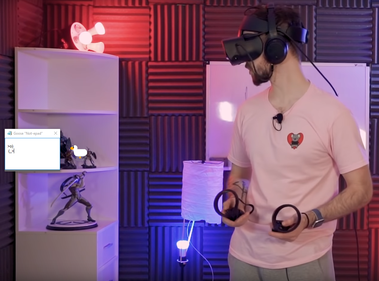 I was watching Jack's walking dead vr series and I had the goose on and