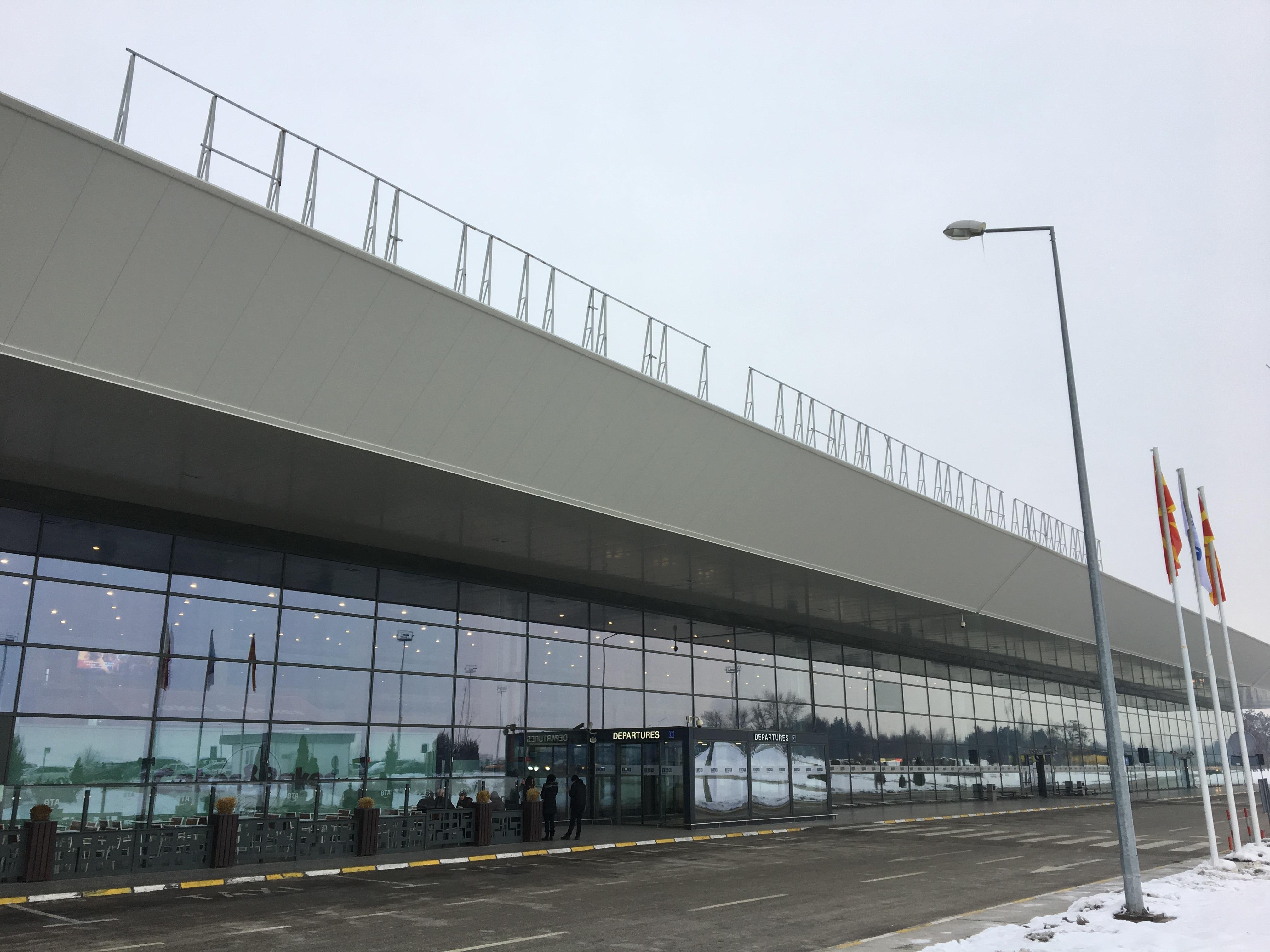 An airport with no name Skopje, Macedonia r/europe
