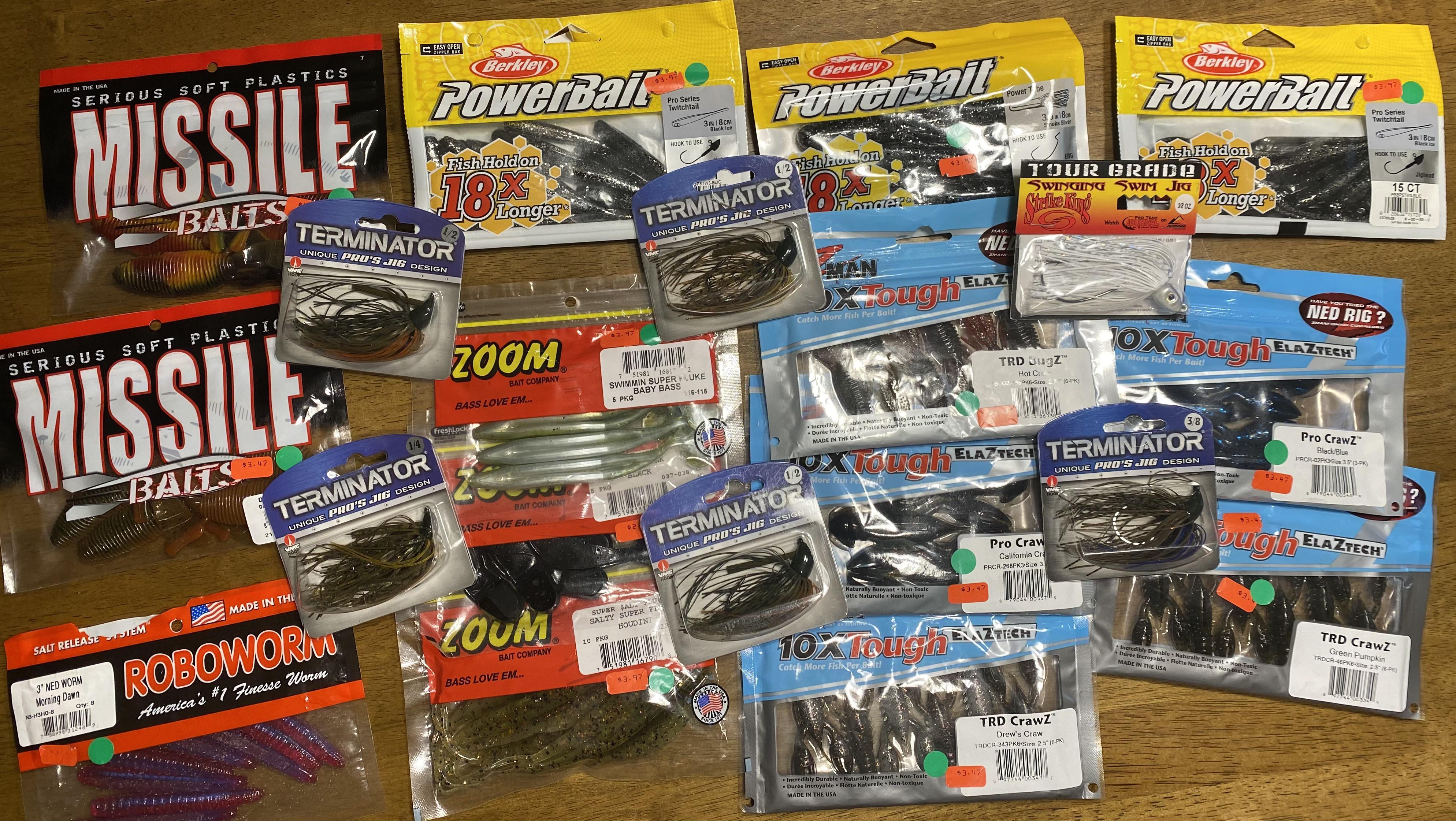 My son is really getting into bass fishing lately. Picked up all this