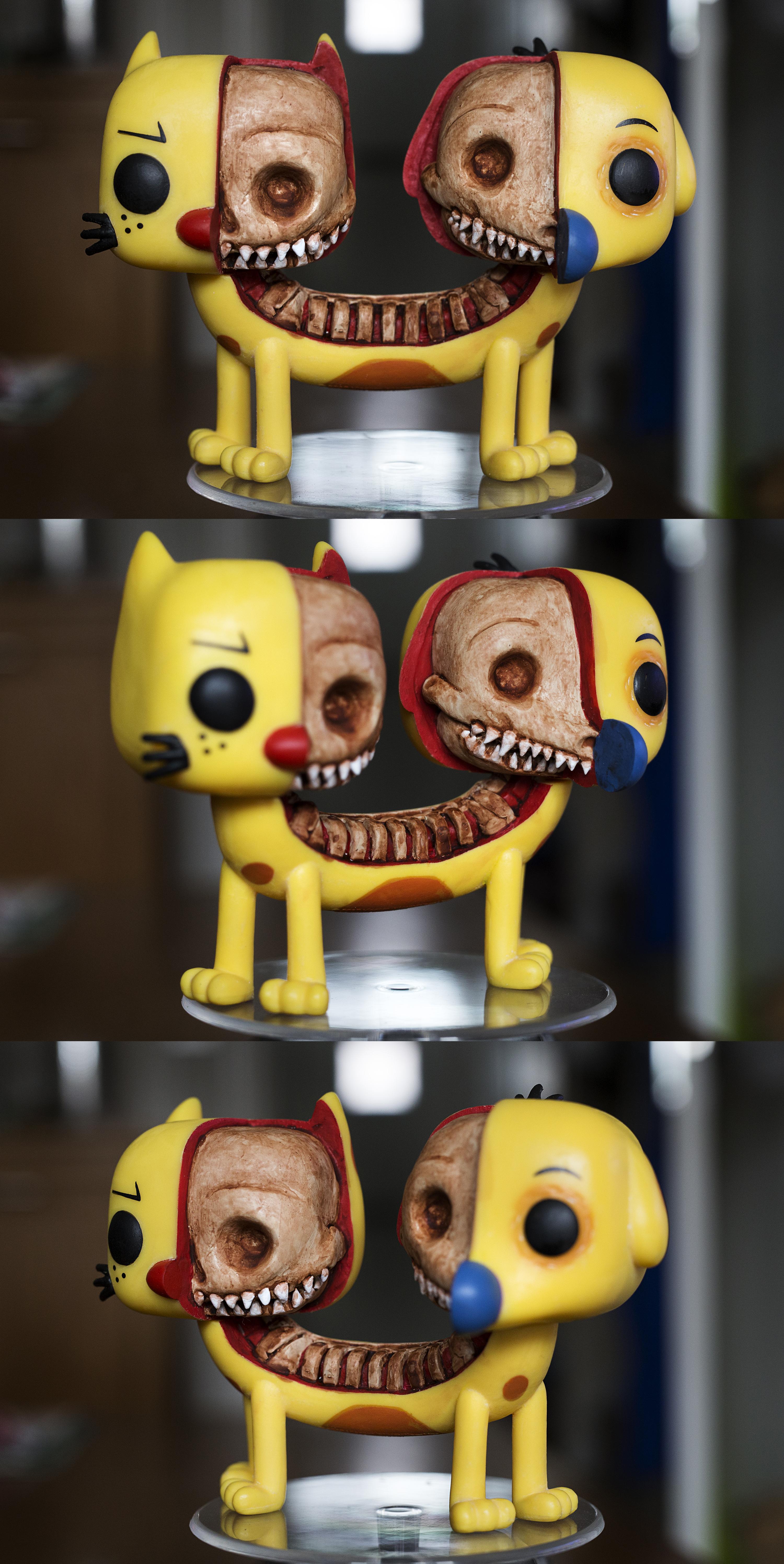 Tonights Custom. Anatomy Catdog! funkopop