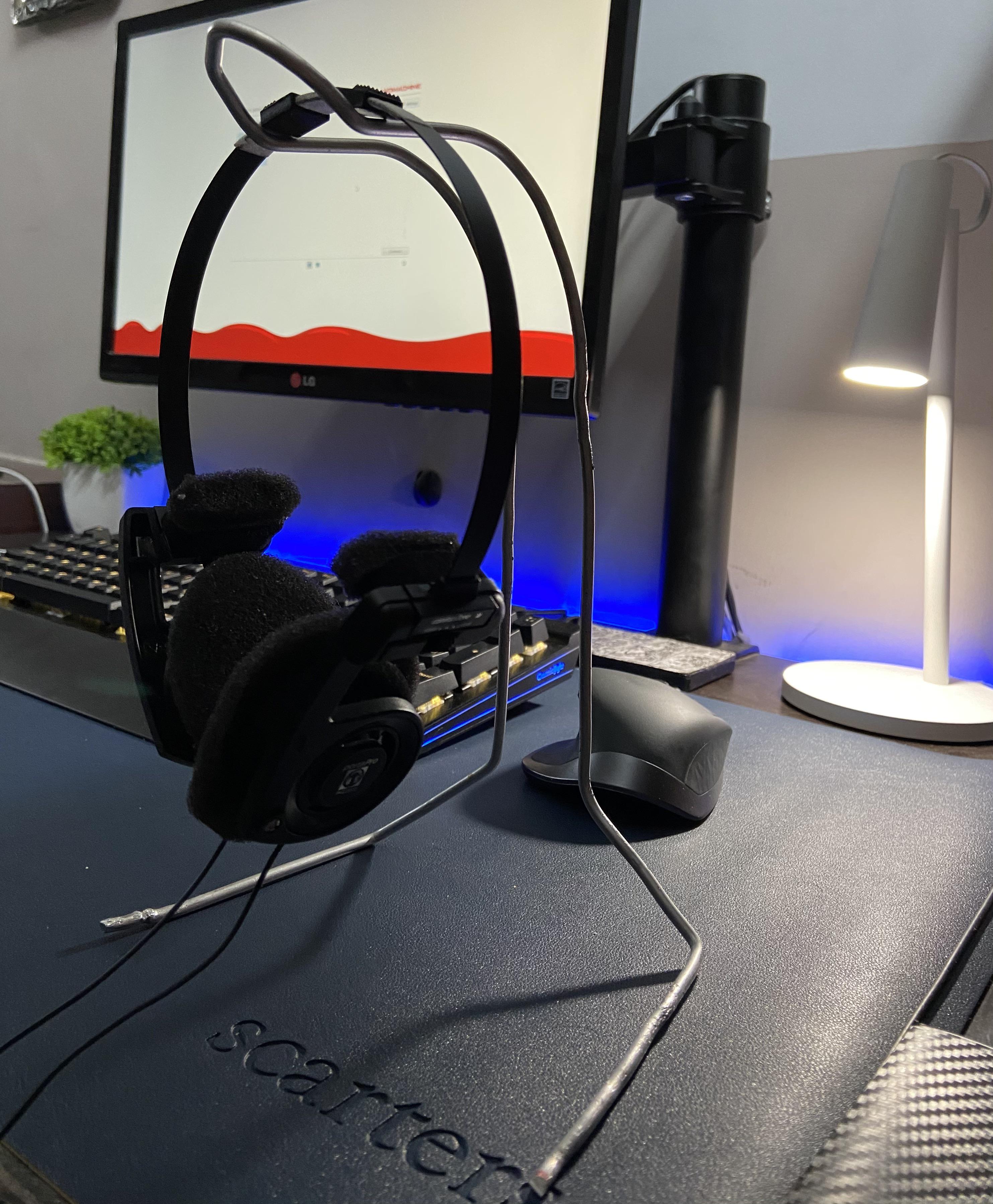 DIY Headphone Stand using a clothes hanger r/headphones