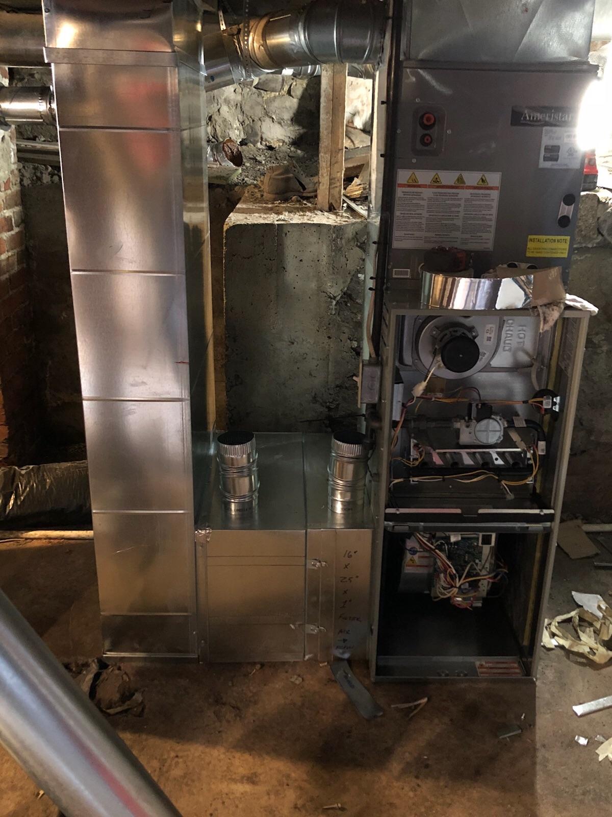 to post the after pic of the “homeowner special” furnace. Not