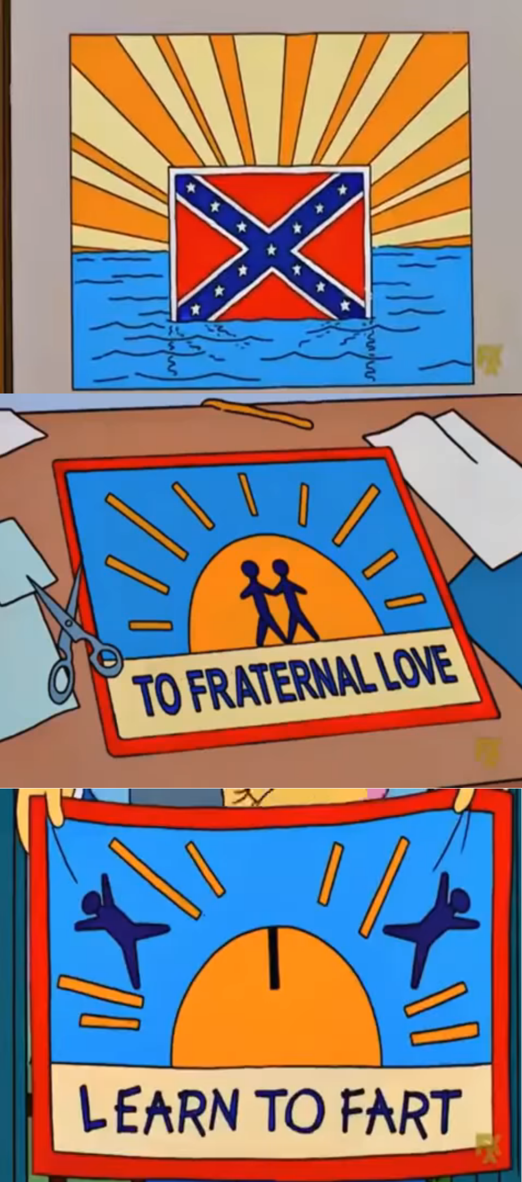 State Flag Original from The Simpsons S14E03. Lisa's redesign and Bart