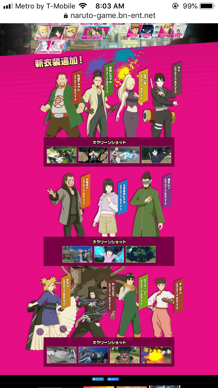 Naruto shippuden ultimate ninja storm 4 characters costumes serrefaith